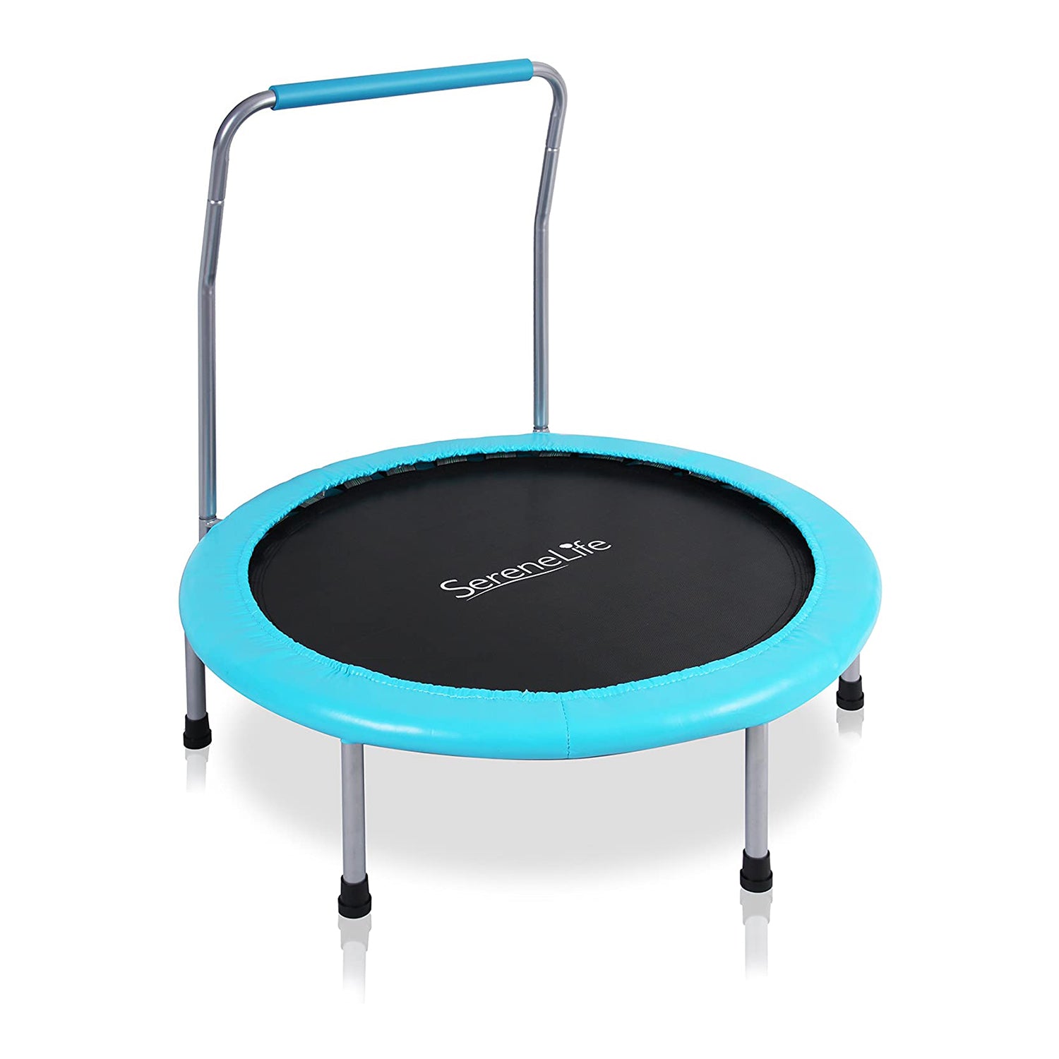 SereneLife 36 Inch Kids Indoor Outdoor Fitness Trampoline w/ Padded Frame Cover - Smart-nests