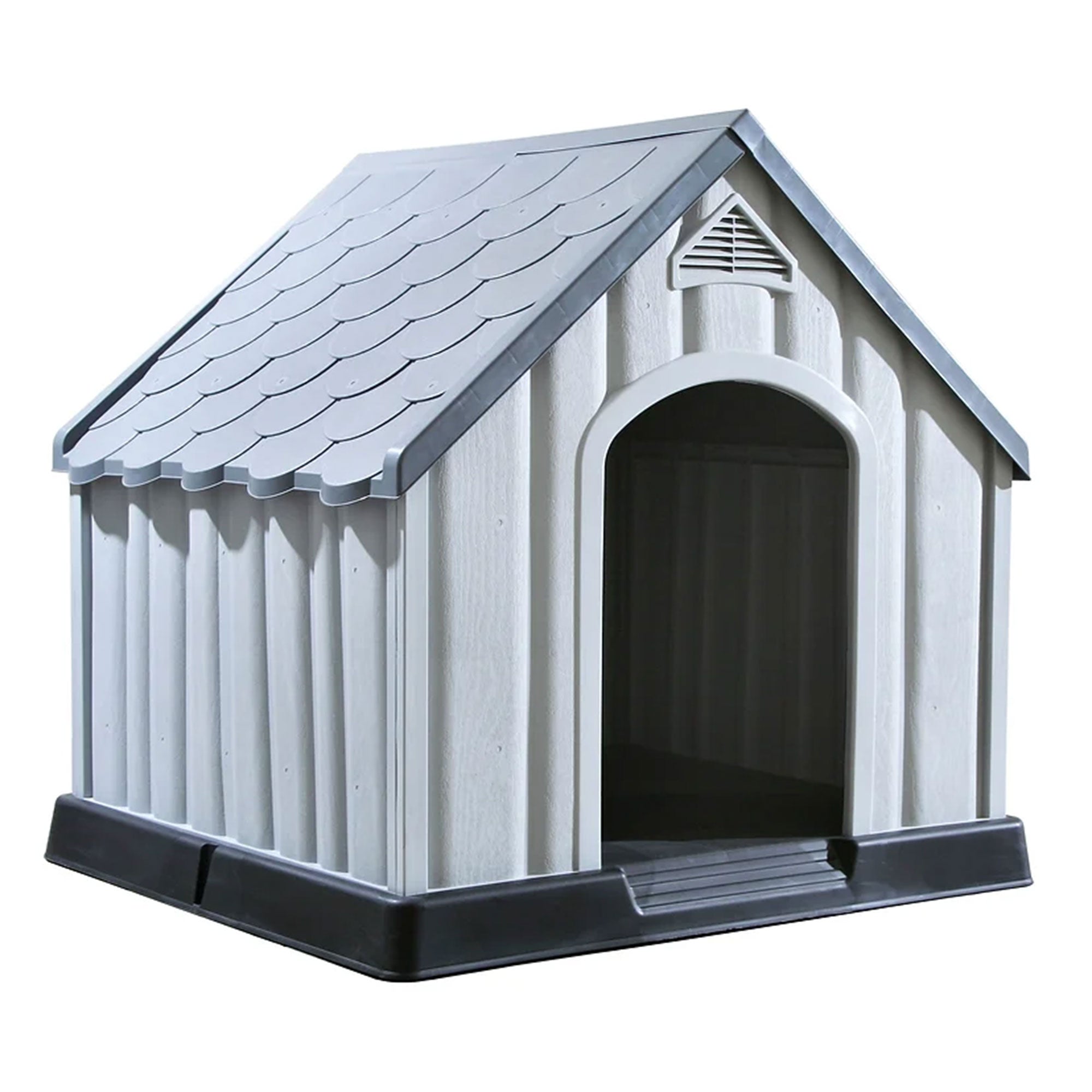 Ram Quality Products Outdoor Pet House Large Waterproof Dog Kennel Shelter, Gray - Smart-nests