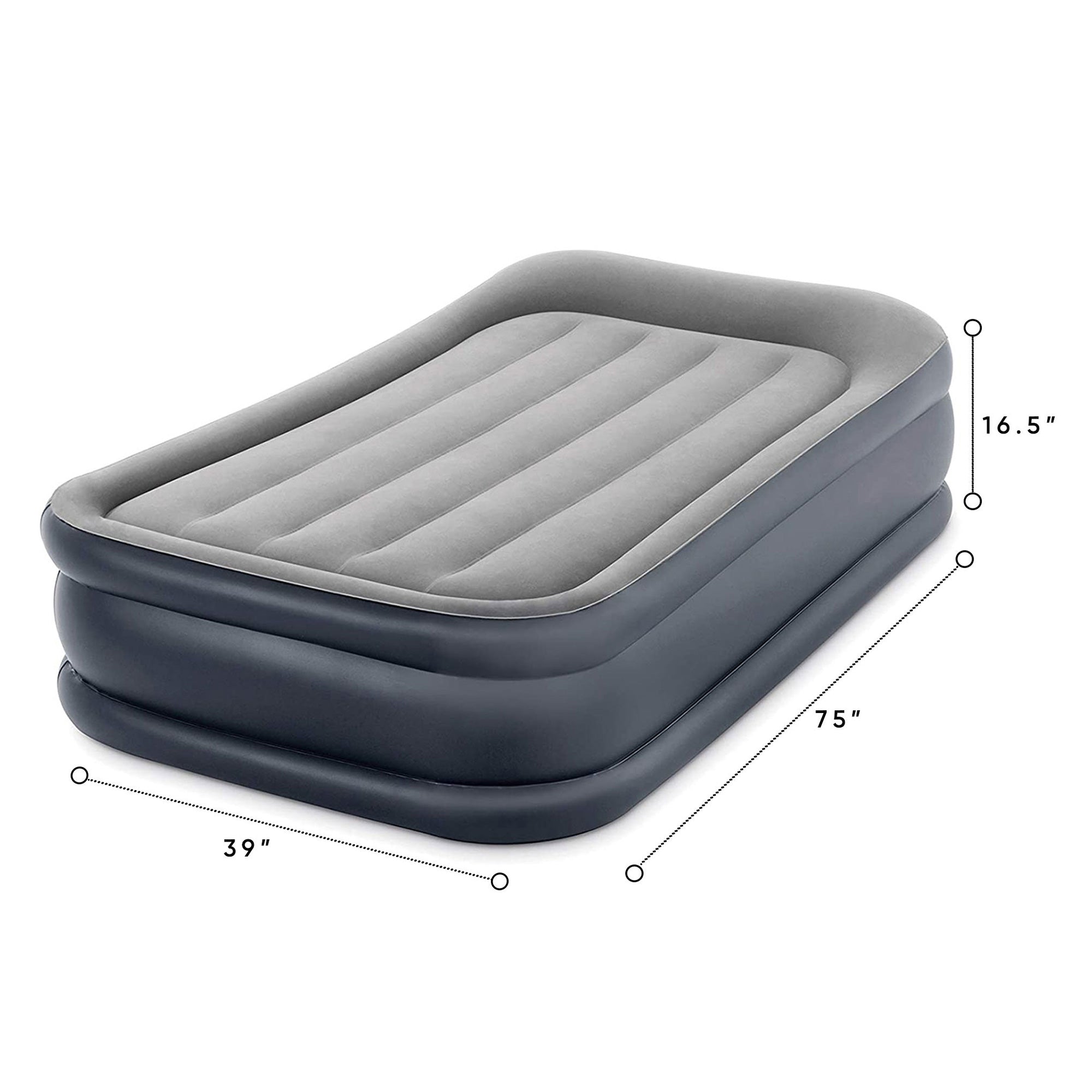 Intex Dura Beam Deluxe Pillow Bed with Built In Pump, Twin - Smart-nests