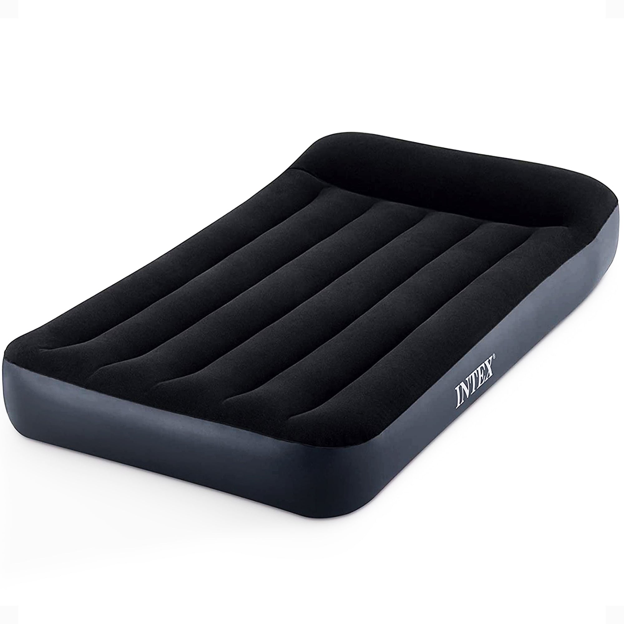 Intex Dura Pillow Rest Classic Blow Up Mattress Air Bed with Built In Pump, Twin - Smart-nests