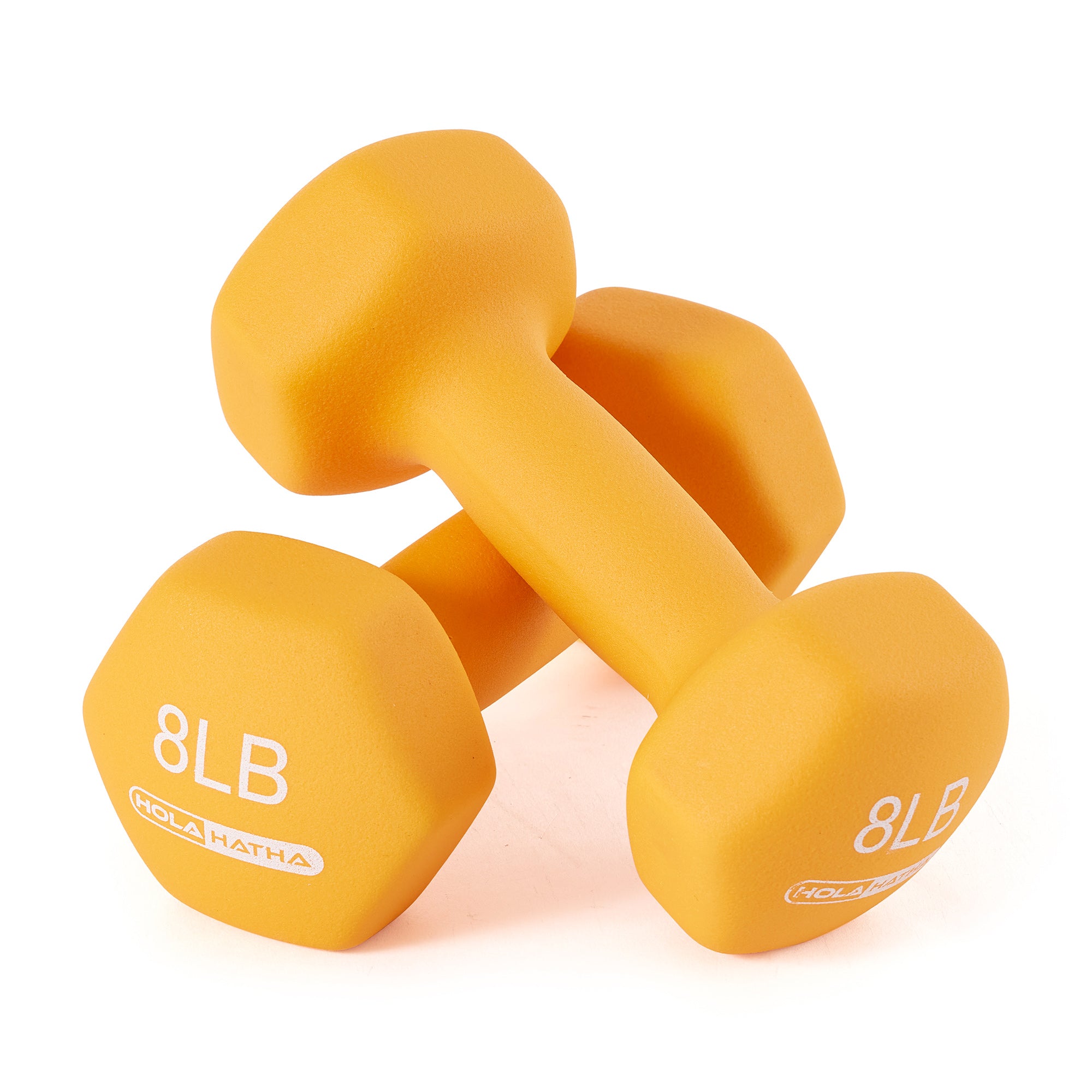 HolaHatha 3, 5 and 8 Pound Neoprene Dumbbell Strength Training Weights Set Rack - Smart-nests