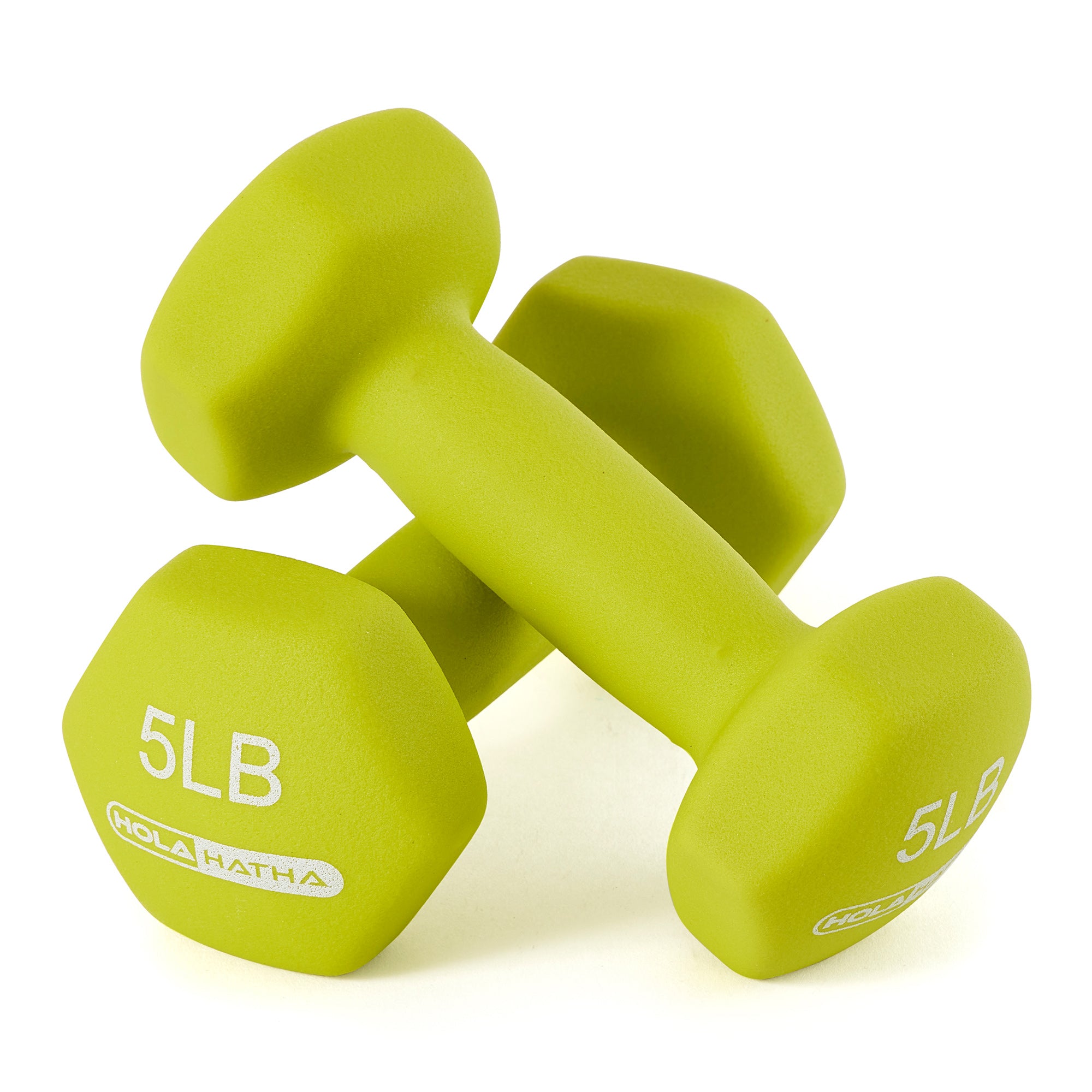 HolaHatha 3, 5 and 8 Pound Neoprene Dumbbell Strength Training Weights Set Rack - Smart-nests