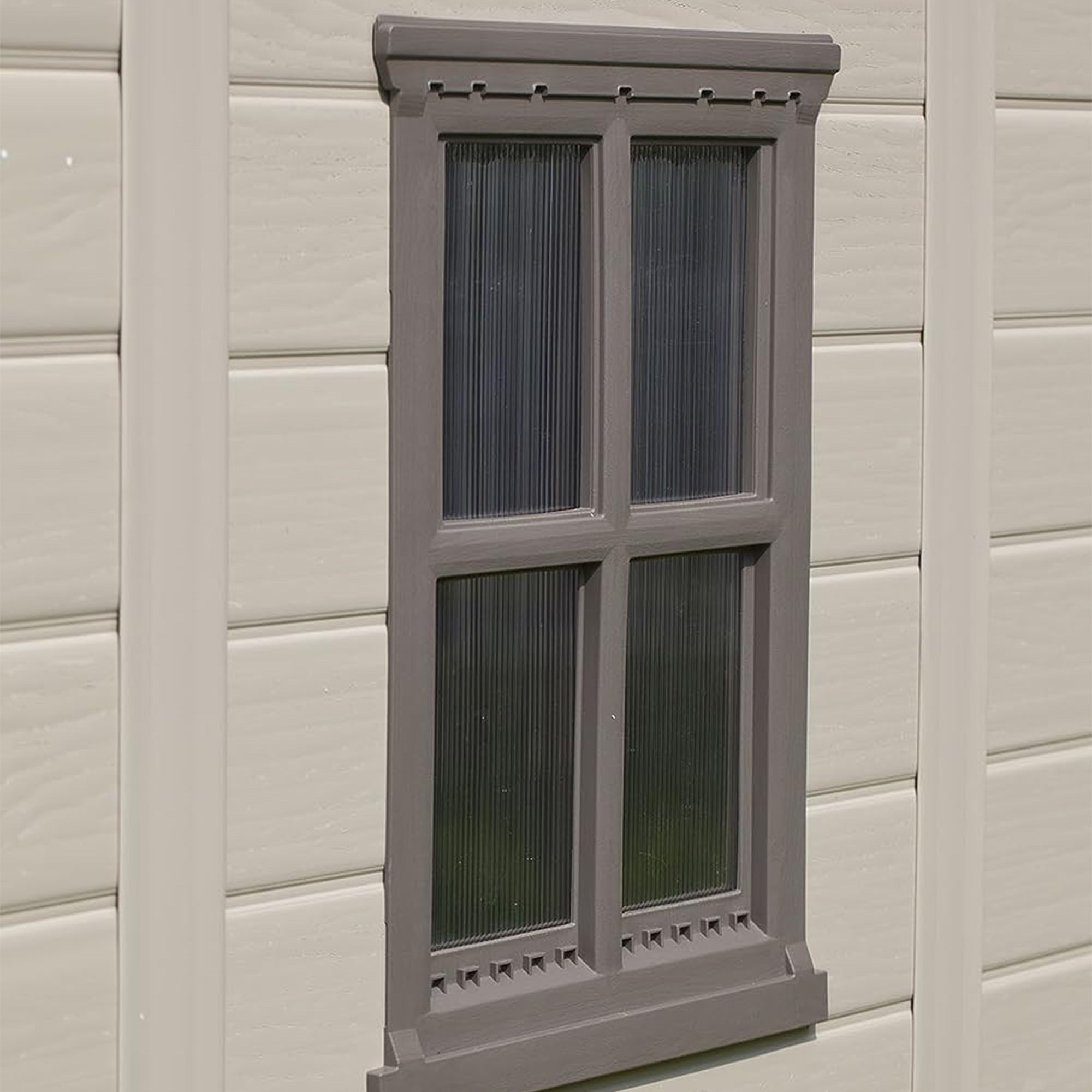 Keter 211203 Factor 8 x 11 All Weather Resistant Outdoor Storage Shed, Taupe - Smart-nests