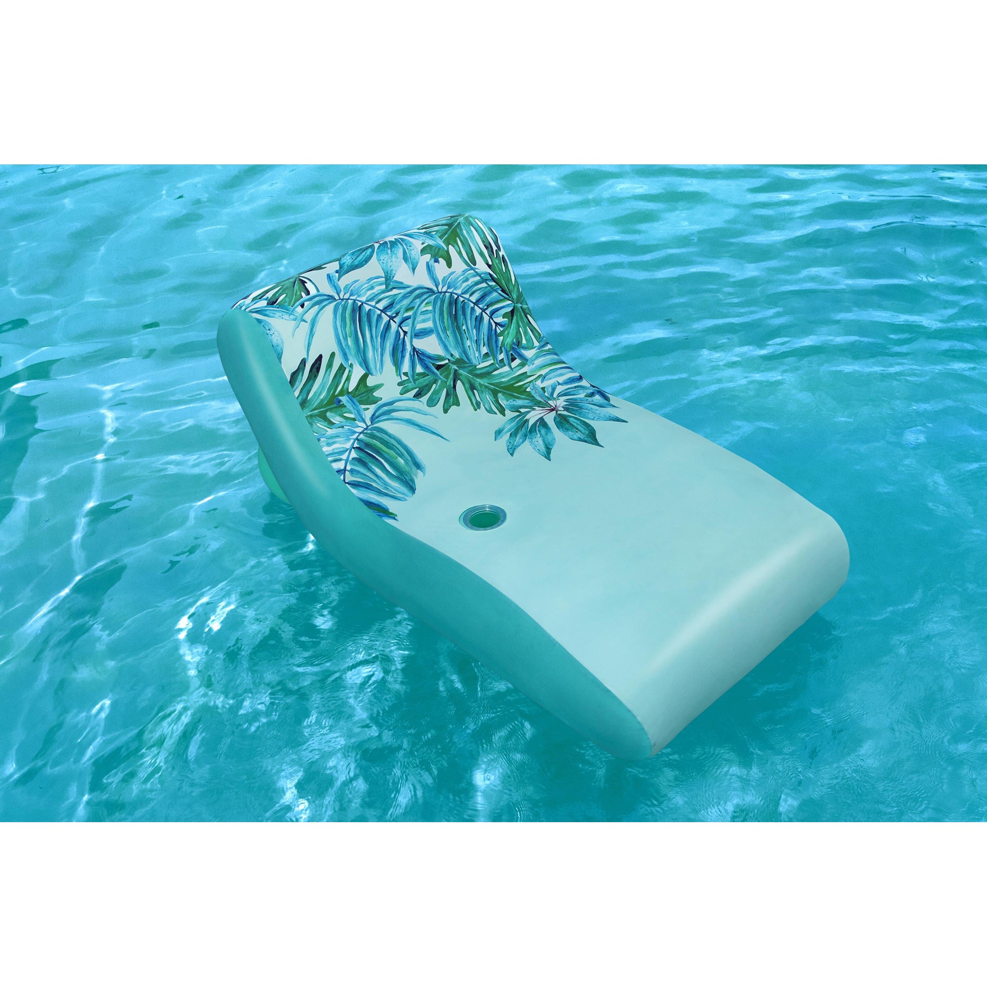 Bestway H2OGO! Luxury Fabric Covered 64" Inflatable Pool Lounger Float, Blue - Smart-nests