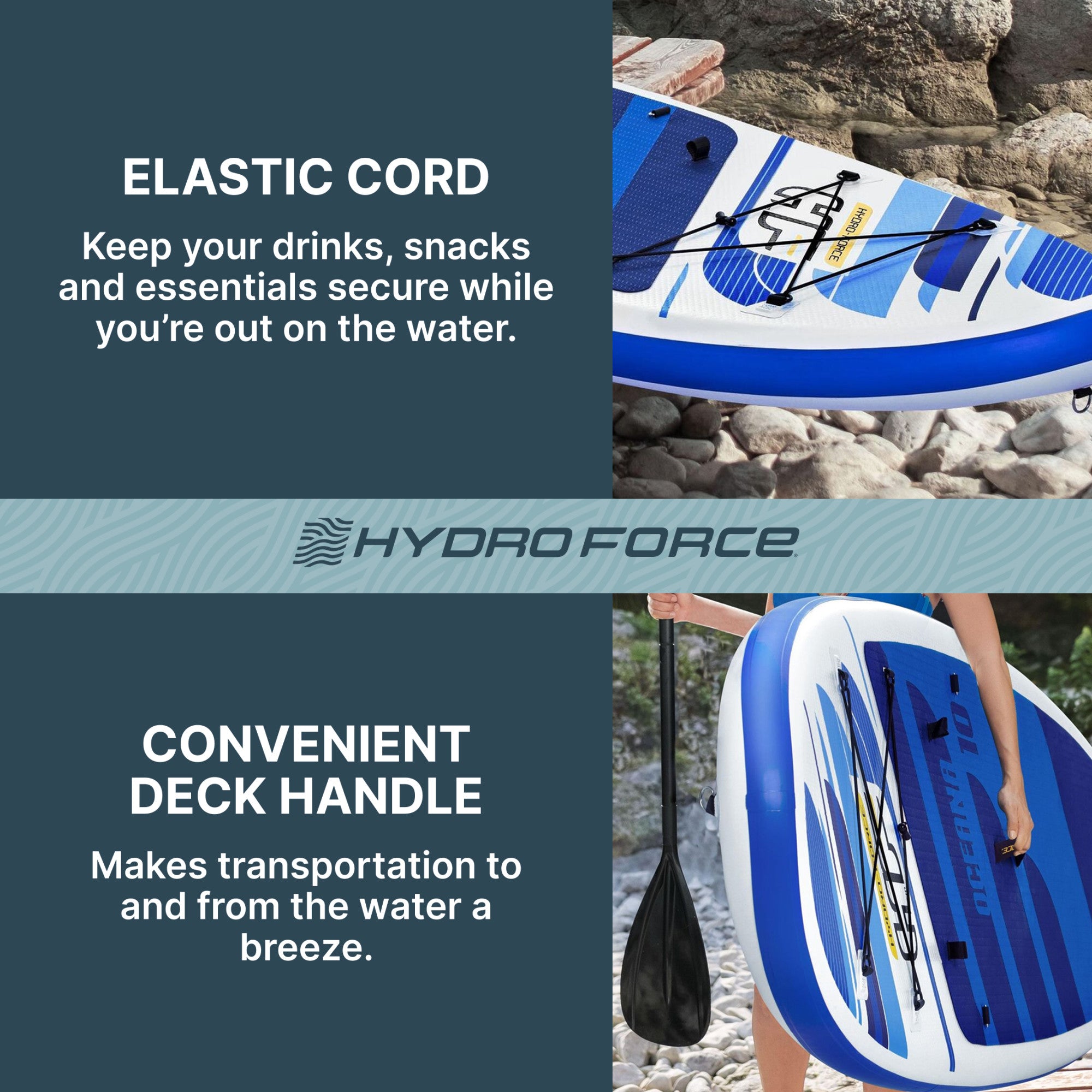 Bestway Hydro-Force Oceana Inflatable Stand-Up Paddle Board and Kayak Water Set - Smart-nests