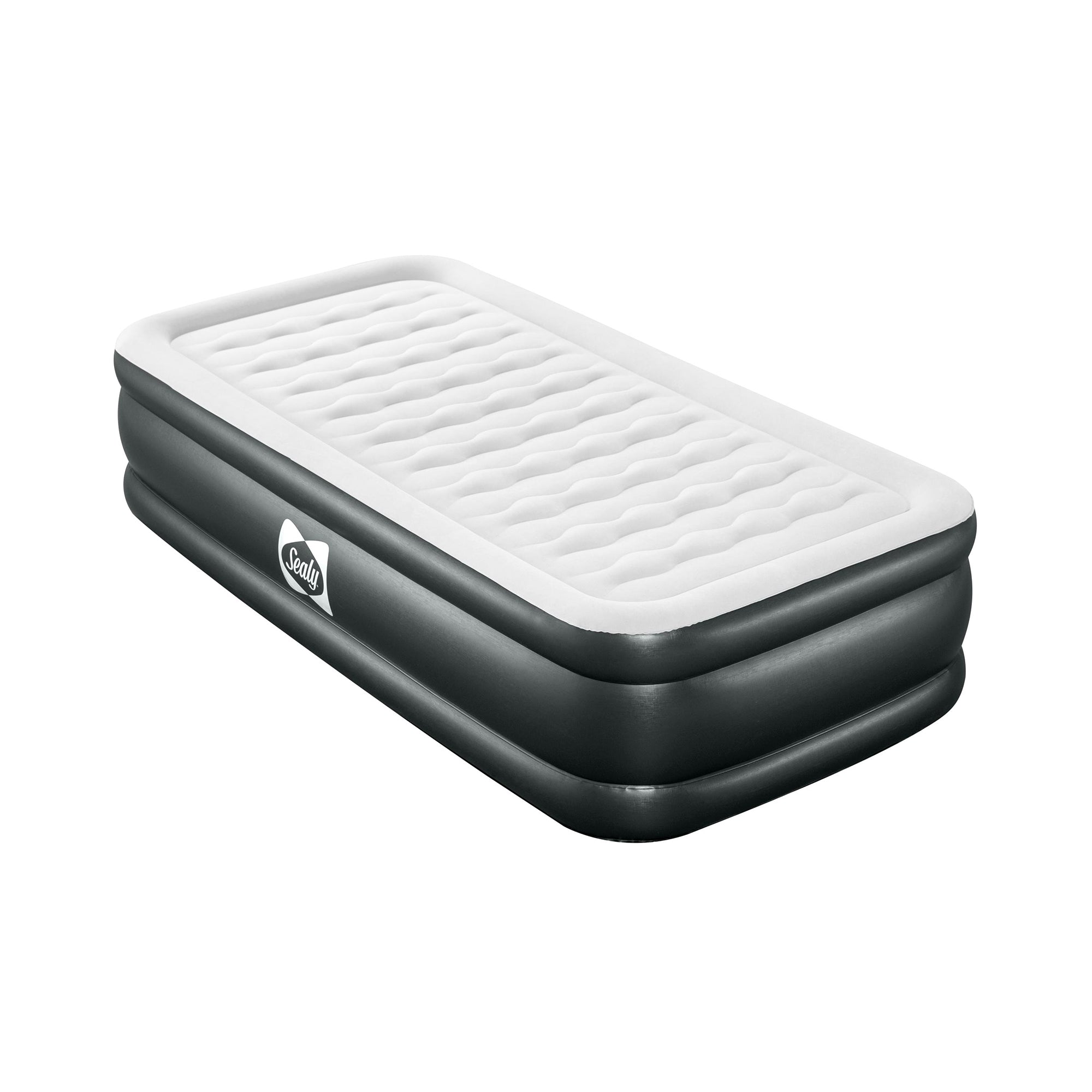 Sealy Tritech Twin Sized 18" Air Mattress Bed 2 Person w/Built-In AC Pump & Bag - Smart-nests