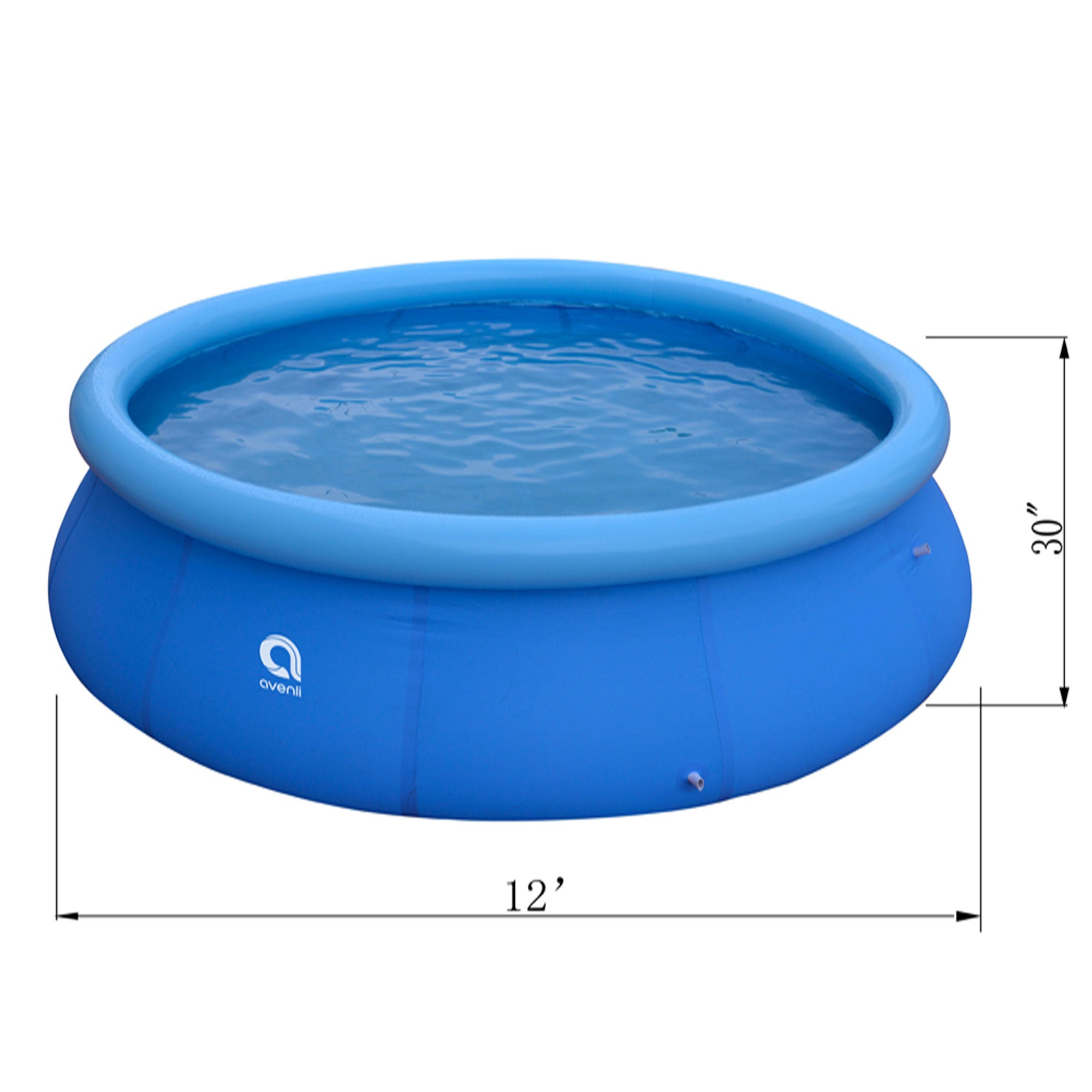 JLeisure 17808 12 Ft x 30" Prompt Set Inflatable Outdoor Backyard Swimming Pool - Smart-nests