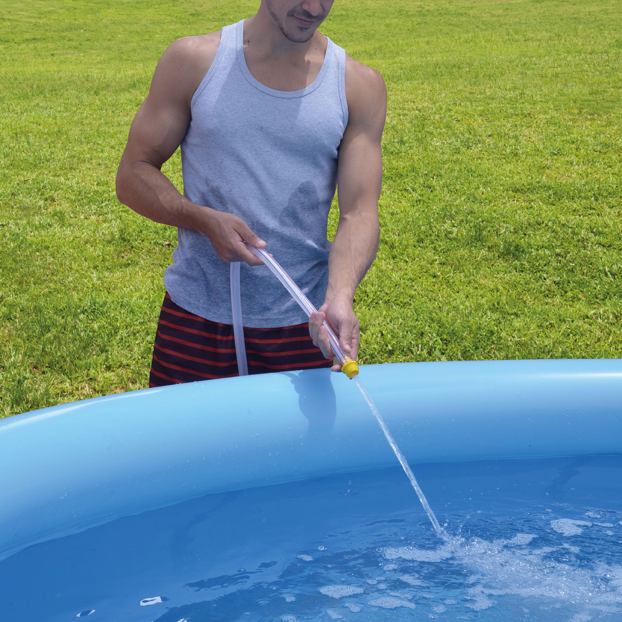 JLeisure 17808 12 Ft x 30" Prompt Set Inflatable Outdoor Backyard Swimming Pool - Smart-nests