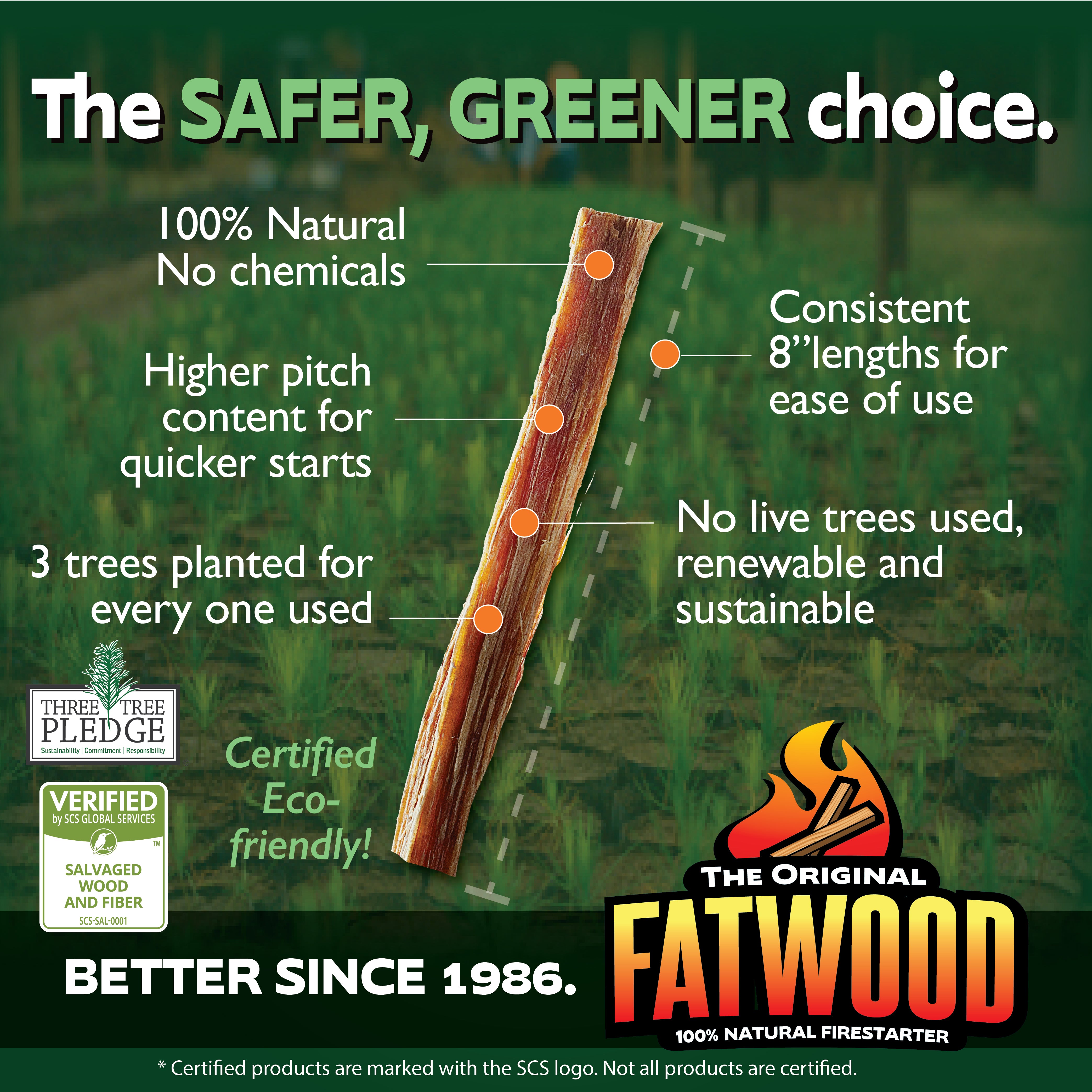 Better Wood Products Protect the Parks Fatwood Firestarter Sticks, Grand Canyon - Smart-nests