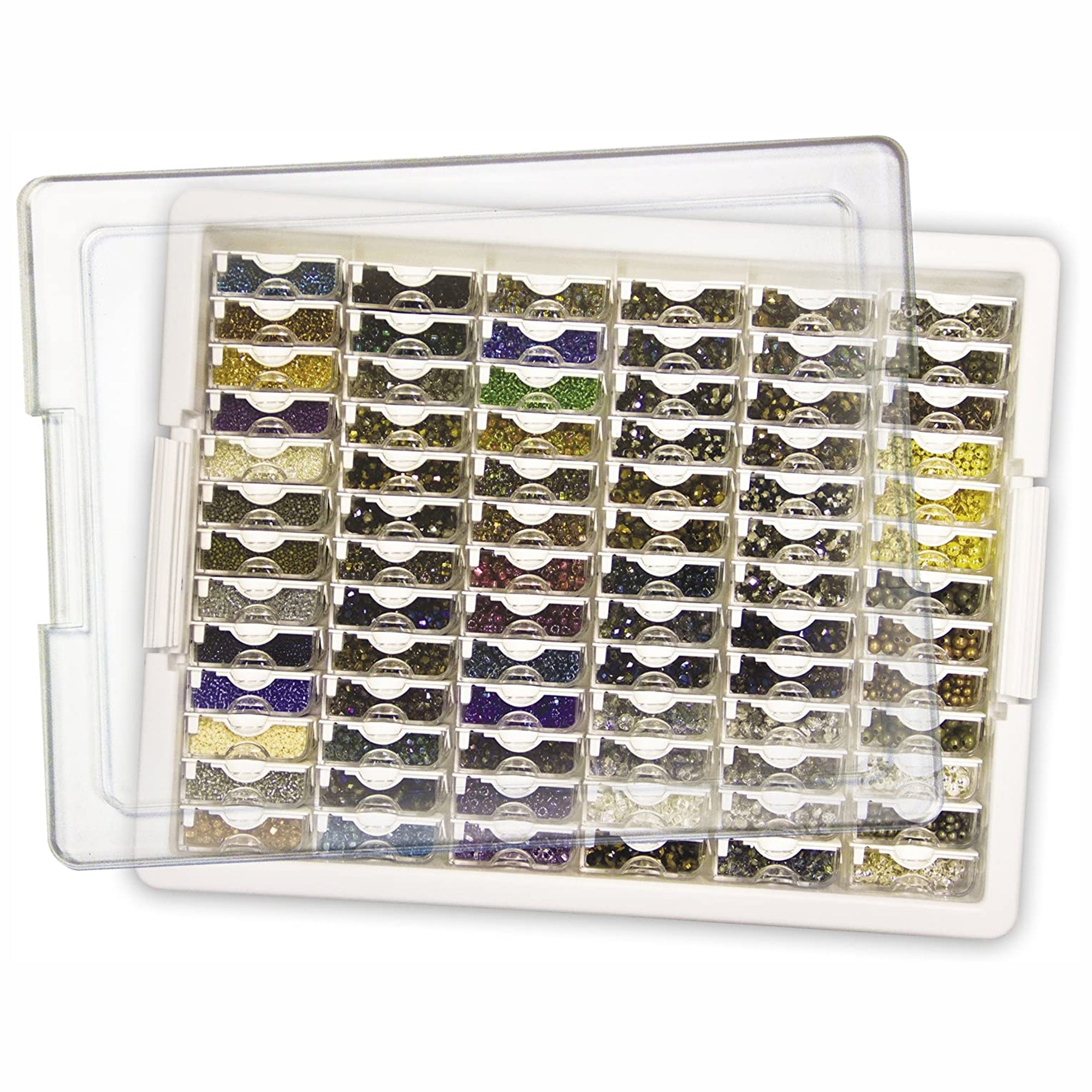 Elizabeth Ward Bead Storage Solutions 82 Piece Tiny Craft Supplies Organizer - Smart-nests