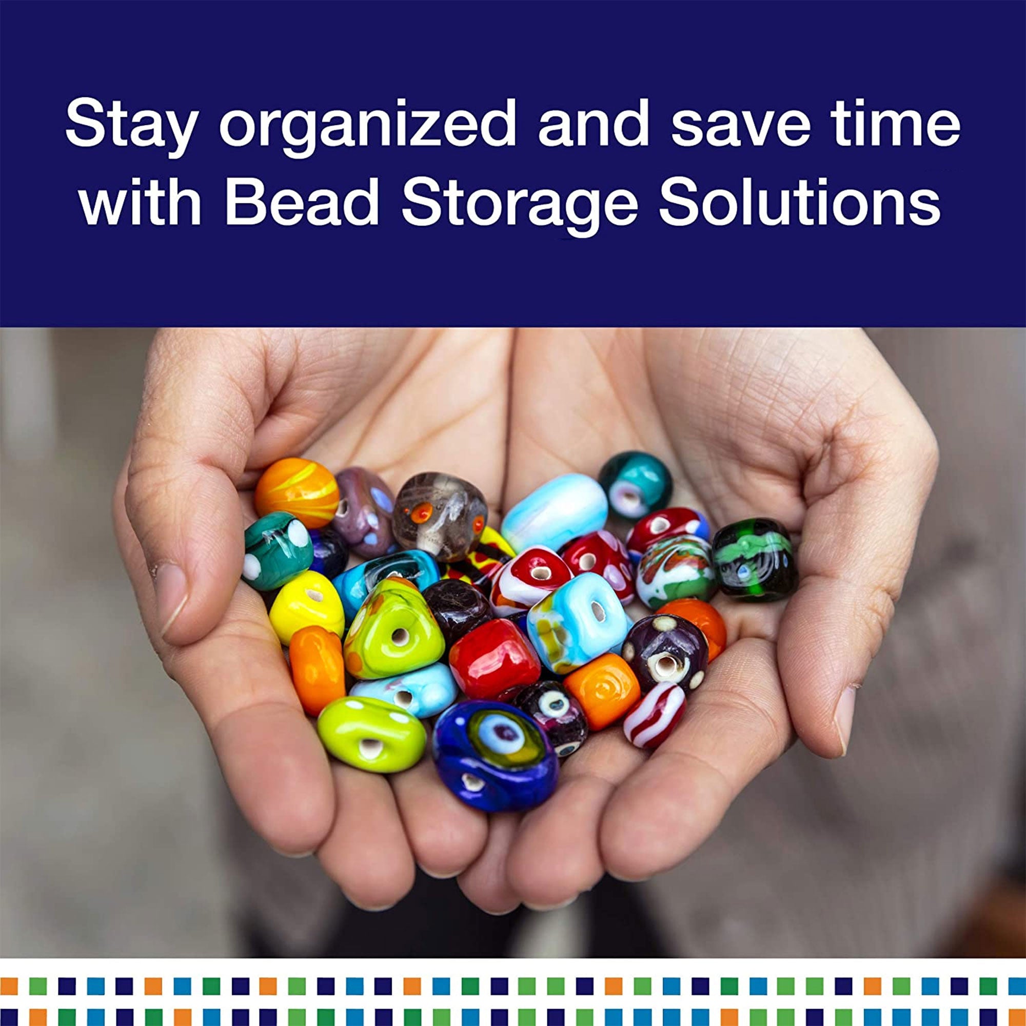 Elizabeth Ward Bead Storage Solutions 82 Piece Tiny Craft Supplies Organizer - Smart-nests