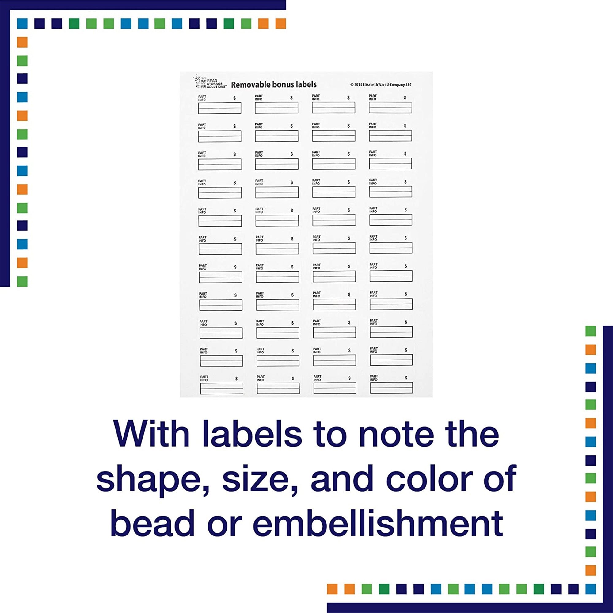 Elizabeth Ward Bead Storage Solutions 82 Piece Tiny Craft Supplies Organizer - Smart-nests