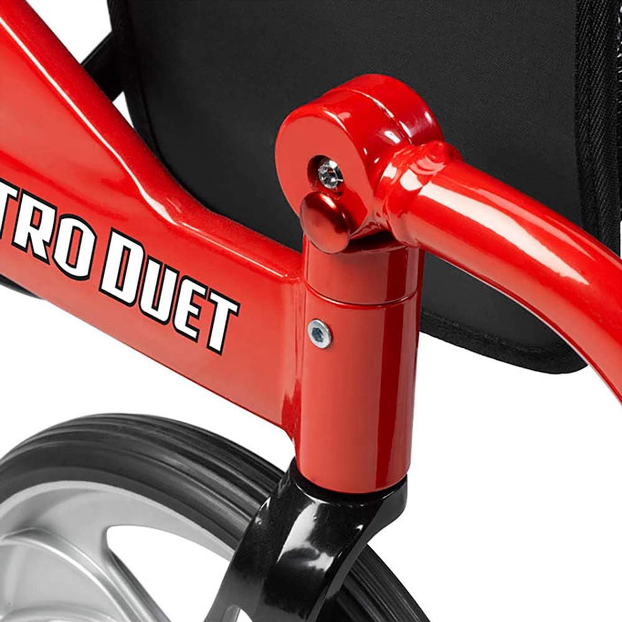 Drive Medical Nitro Duet Rollator Walker and Transport Wheelchair Chair, Red - Smart-nests