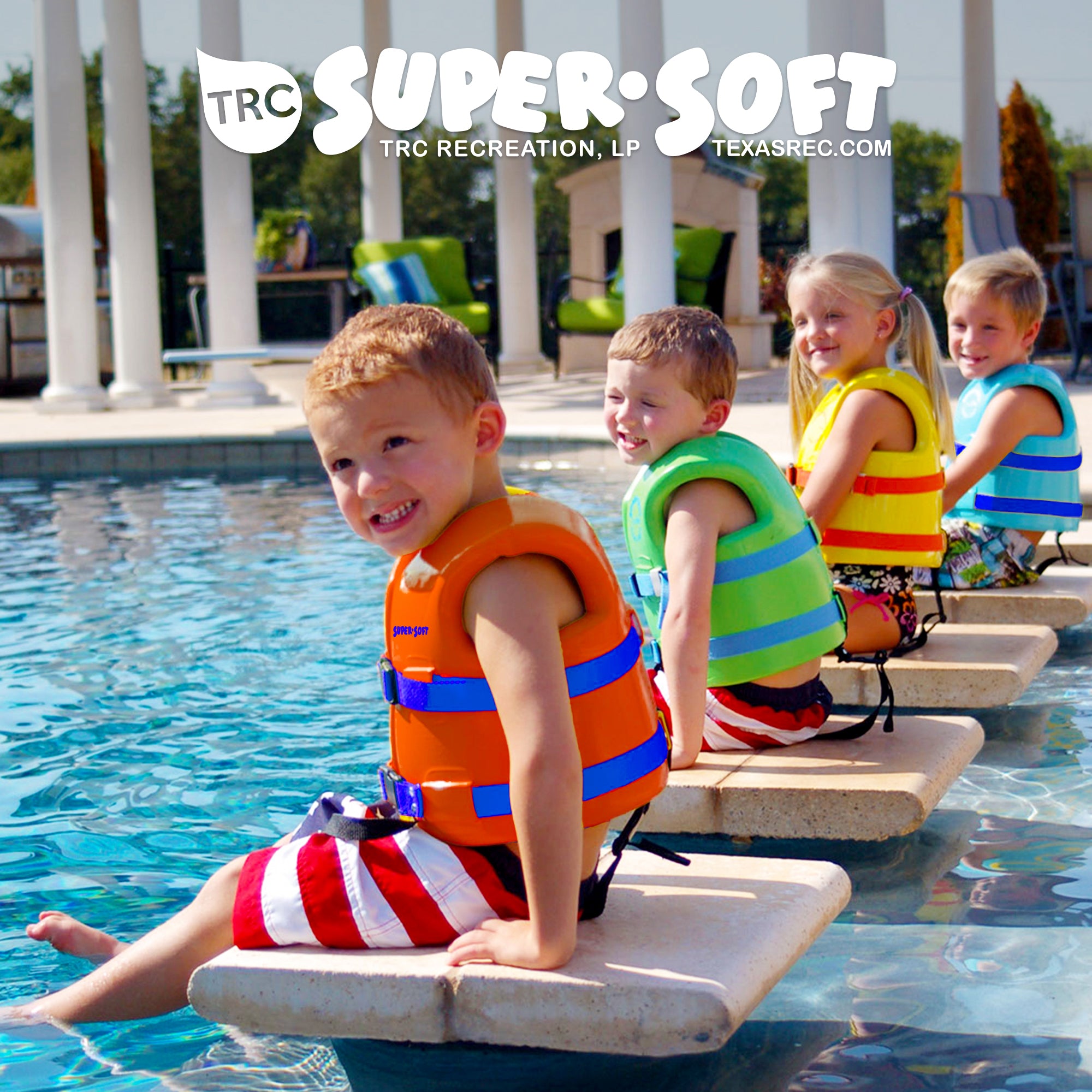 TRC Recreation Super Soft Child Life Jacket Swim Vest, X Small, Sunset Orange - Smart-nests