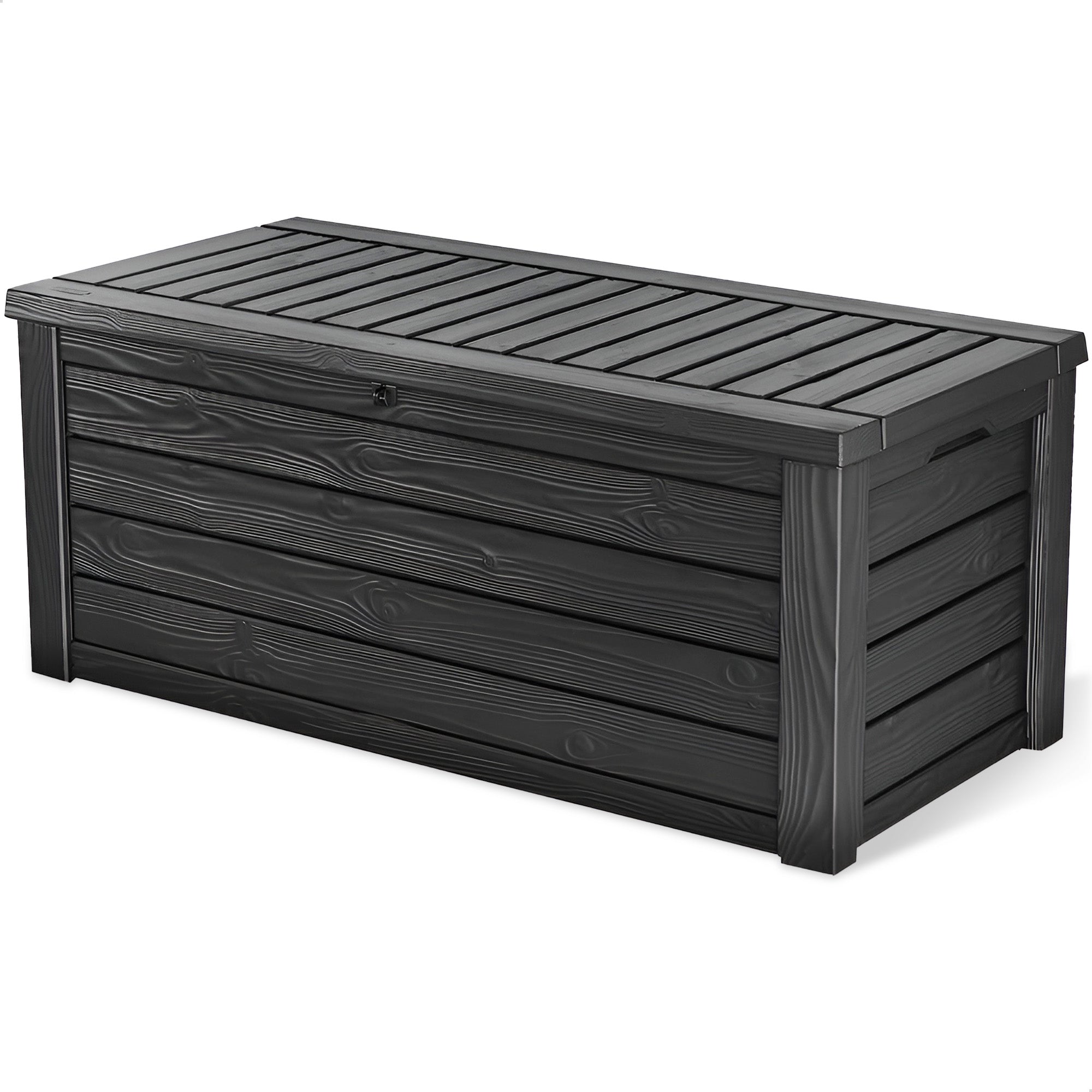 Keter Westwood 150 Gallon Plastic Outdoor Furniture Storage Deck Box, Dark Gray - Smart-nests