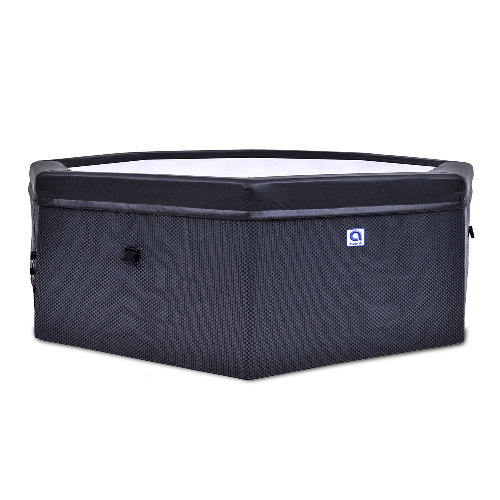 1,200 Liter 65 inch 6 Person Rigid Foam Wall Hot Tub Spa, Black (For Parts) - Smart-nests