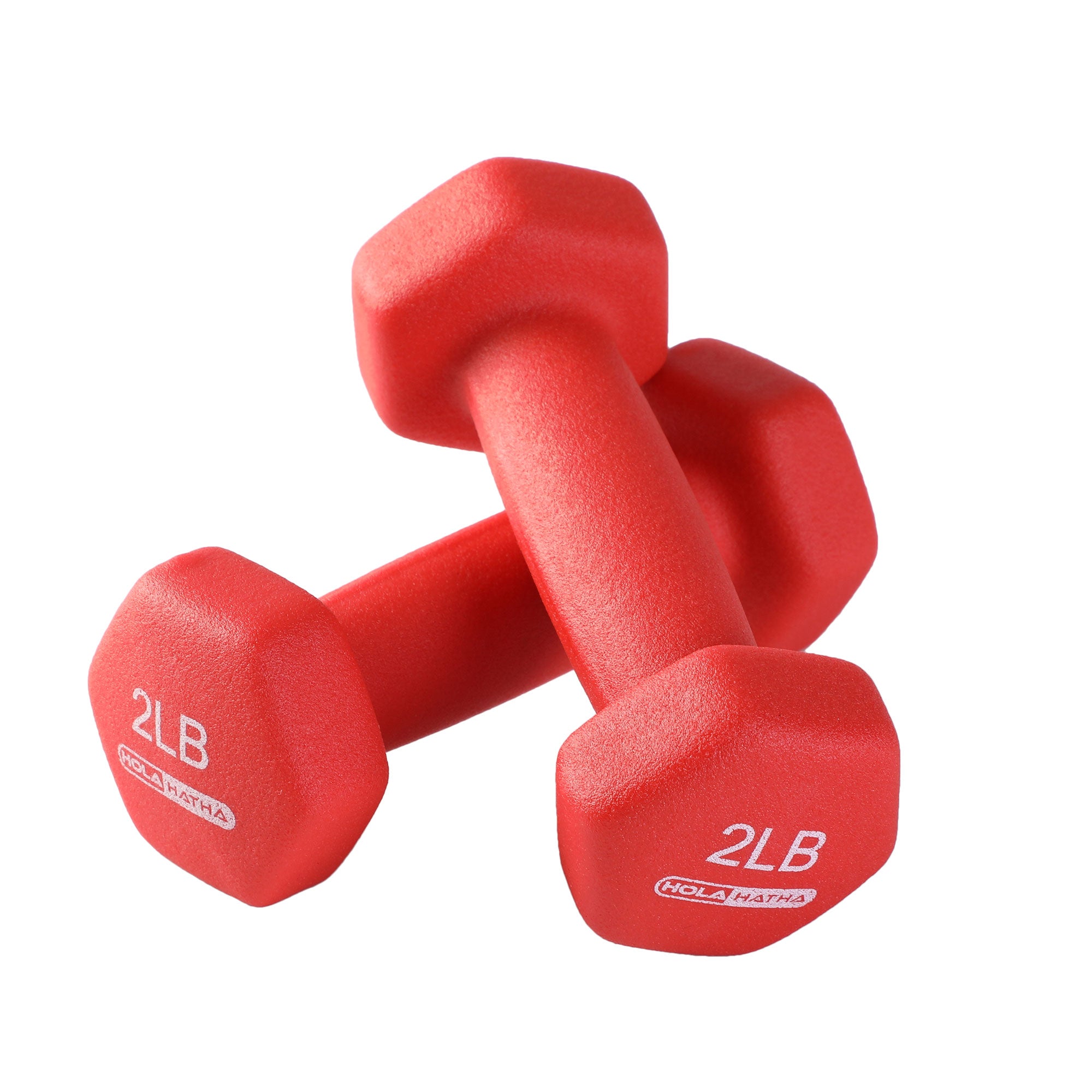 HolaHatha Neoprene Dumbbell Free Hand Weight Set with Storage Rack, Multicolor - Smart-nests