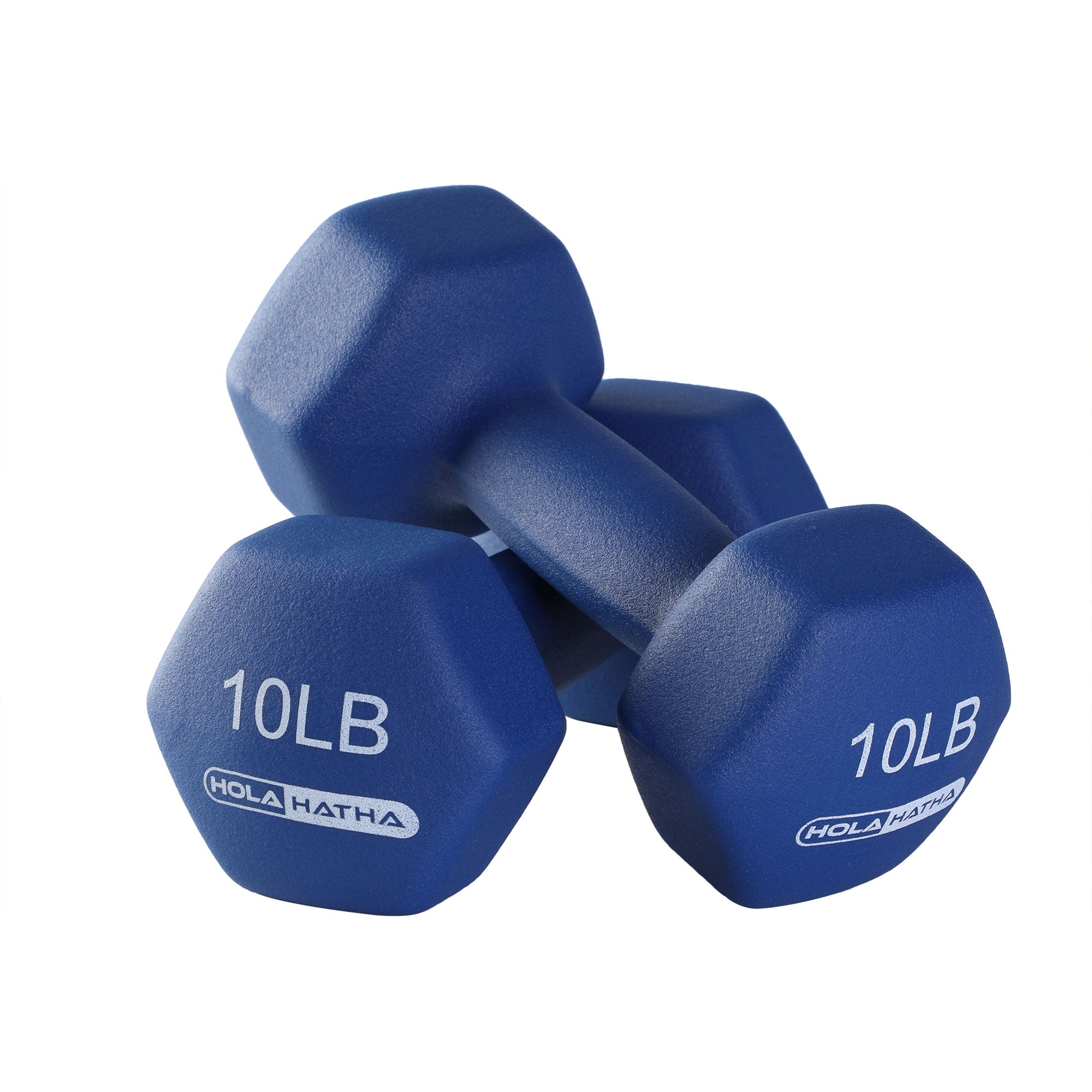 HolaHatha Neoprene Dumbbell Free Hand Weight Set with Storage Rack, Multicolor - Smart-nests