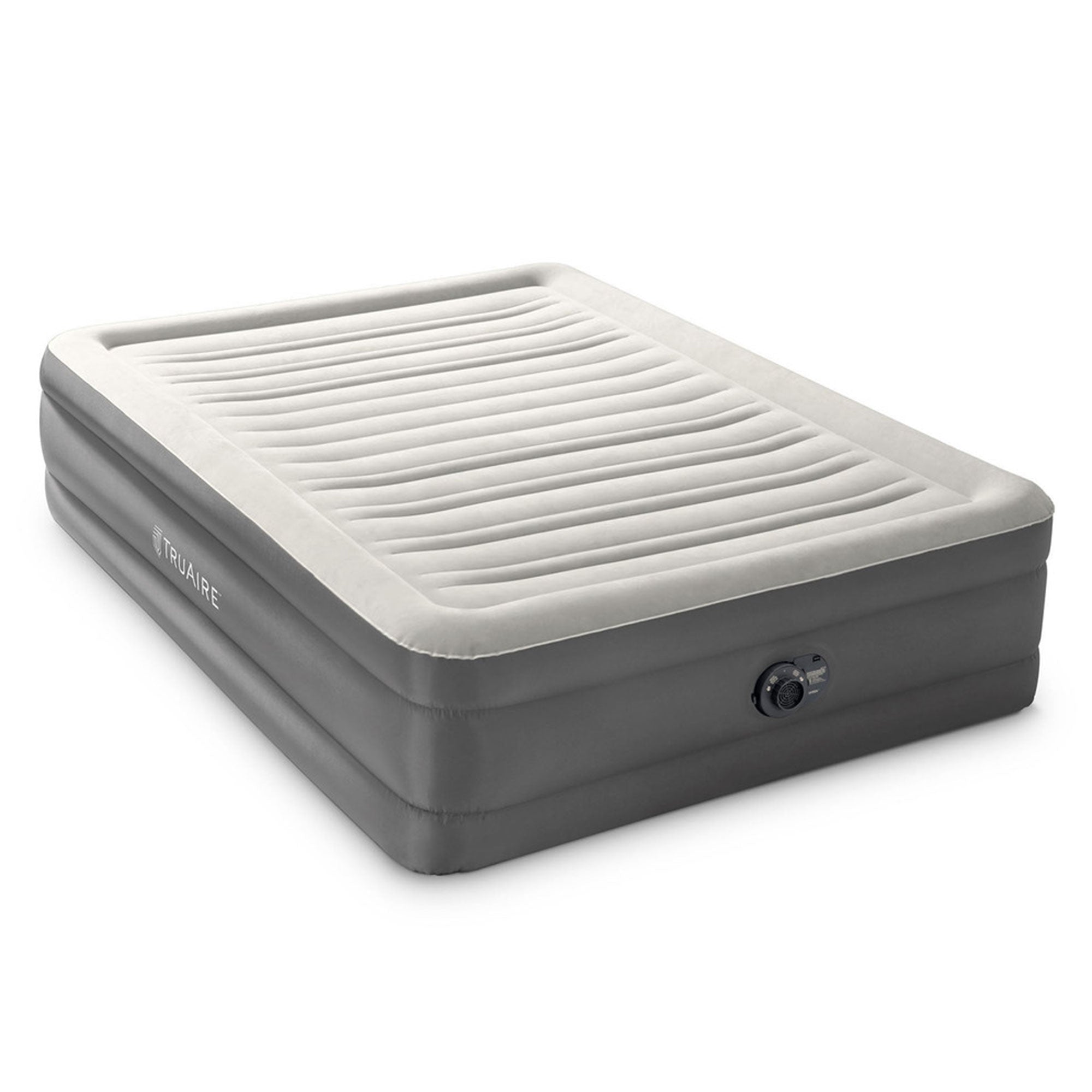 Intex TruAire Luxury Queen Air Mattress Airbed w/ Lumbar Support & Built in Pump - Smart-nests