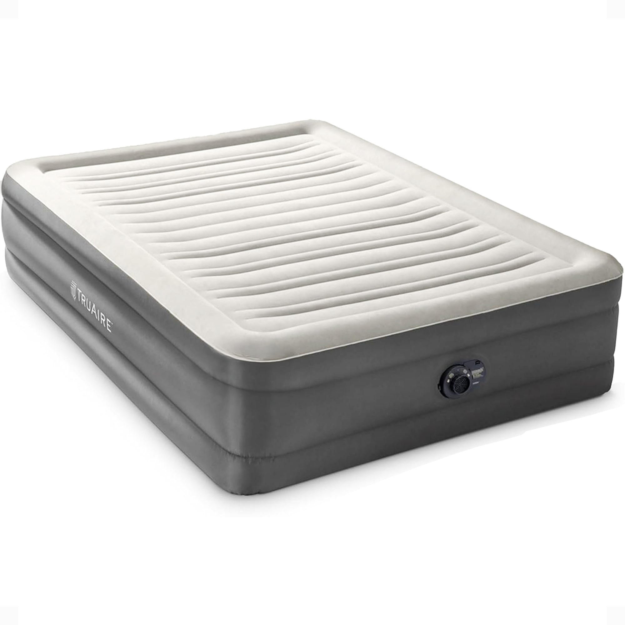 Intex TruAire Luxury Queen Air Mattress Airbed w/ Lumbar Support & Built in Pump - Smart-nests
