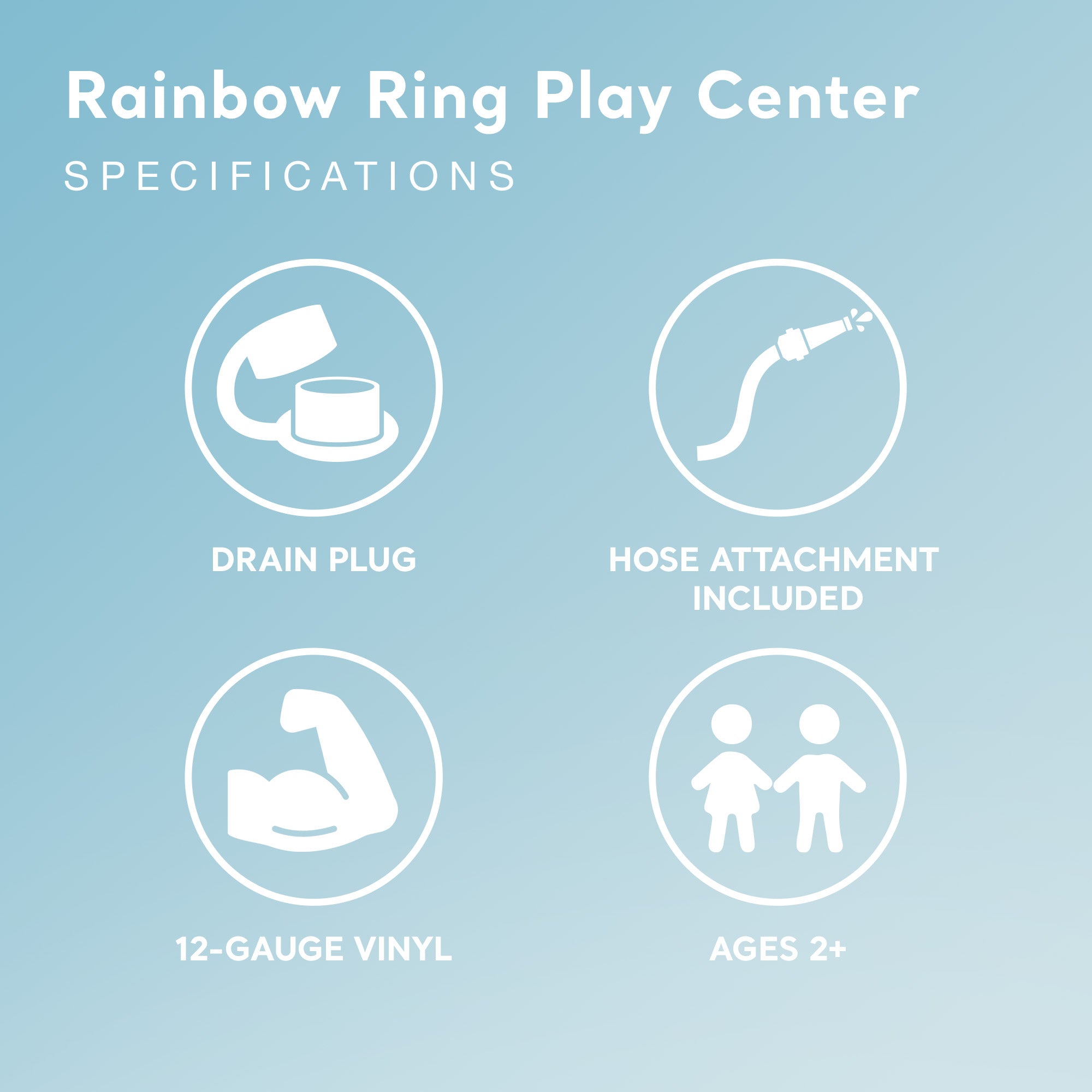 Intex 9.75 x 6.3 Foot Rainbow Slide Inflatable Pool and Water Slide Ring Center - Smart-nests
