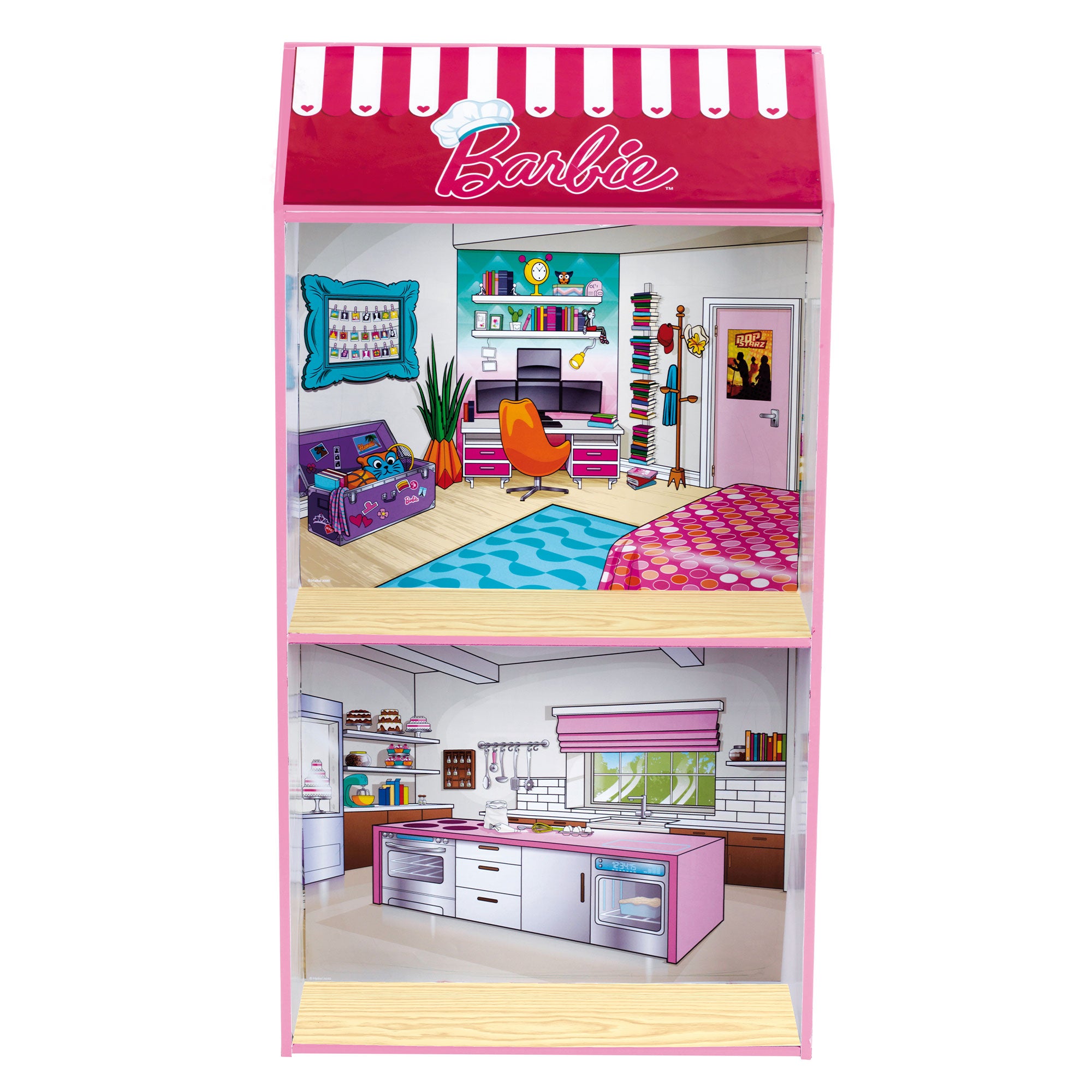 Theo Klein 2 In 1 Barbie Pretend Play Toy Kitchen and Dollhouse for Kids 3 & Up - Smart-nests