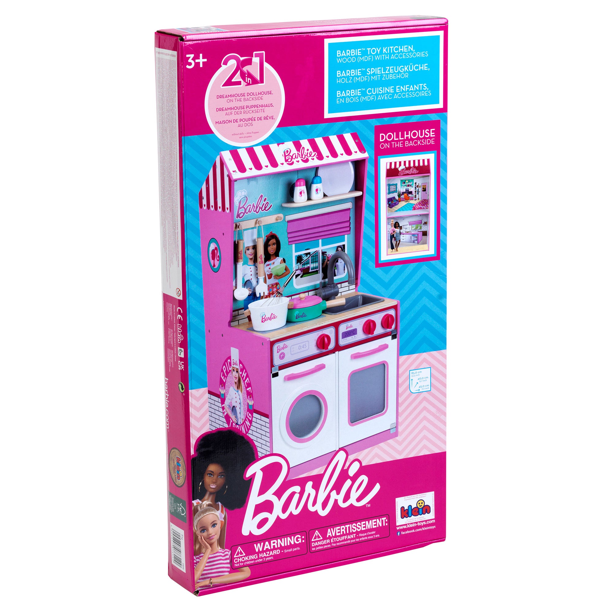 Theo Klein 2 In 1 Barbie Pretend Play Toy Kitchen and Dollhouse for Kids 3 & Up - Smart-nests