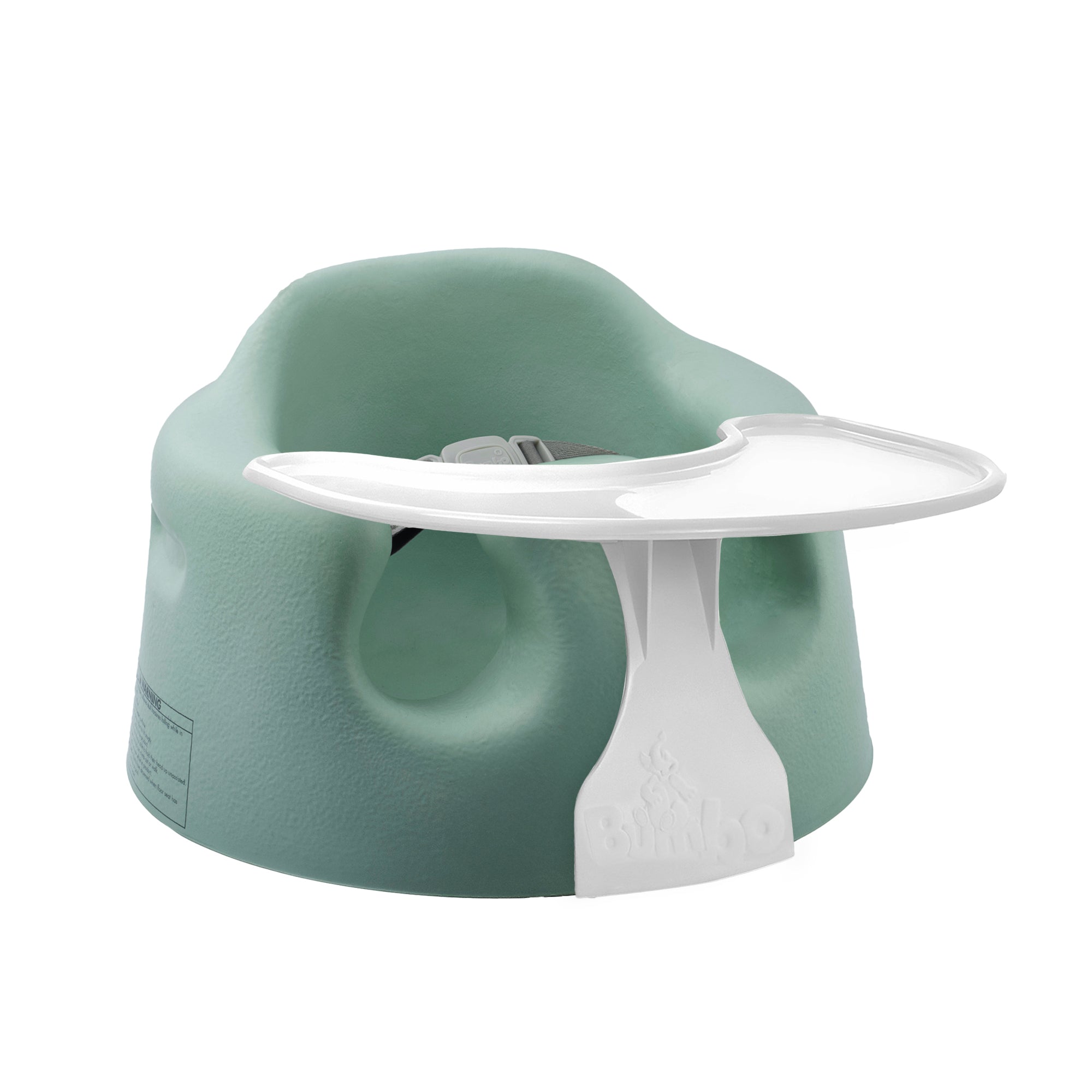 Bumbo Baby Floor Seat, Portable Infant Sit Up Chair w/ Tray Attachment, Hemlock - Smart-nests