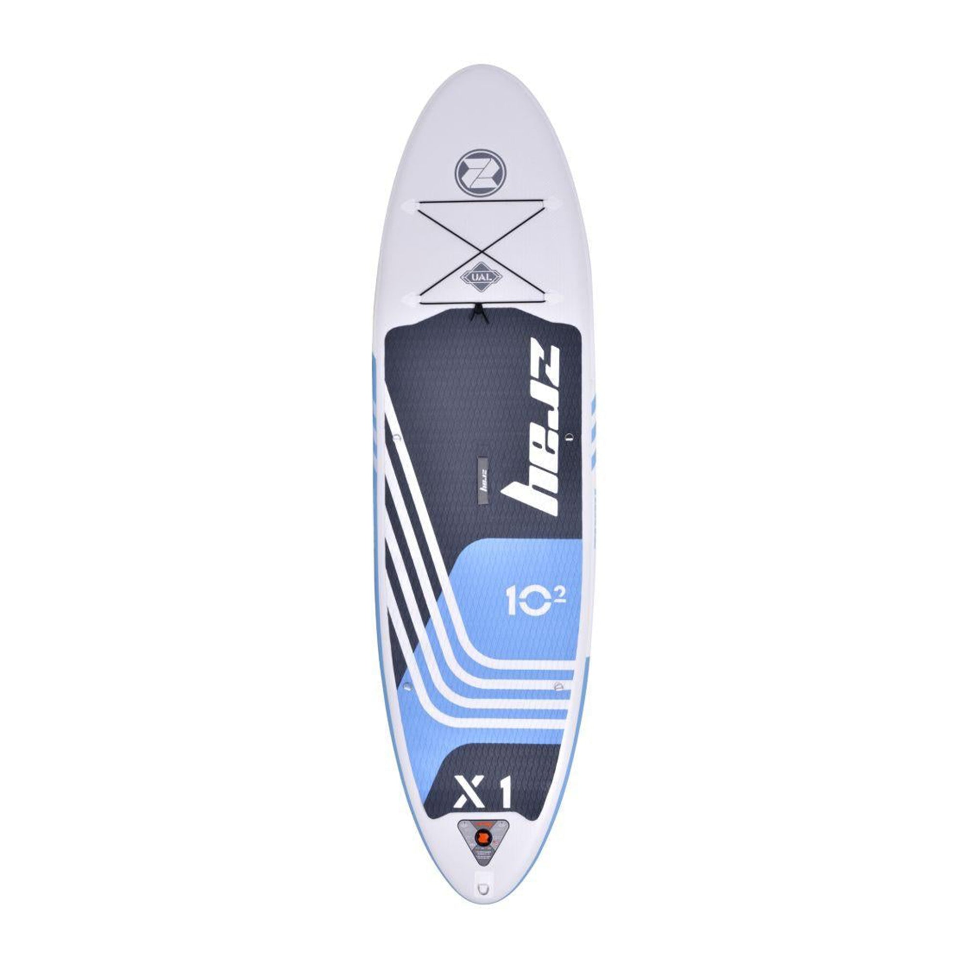 10'2" X-Rider X1 Inflatable SUP All Around Paddle Board Kit,Blue/White(Open Box) - Smart-nests