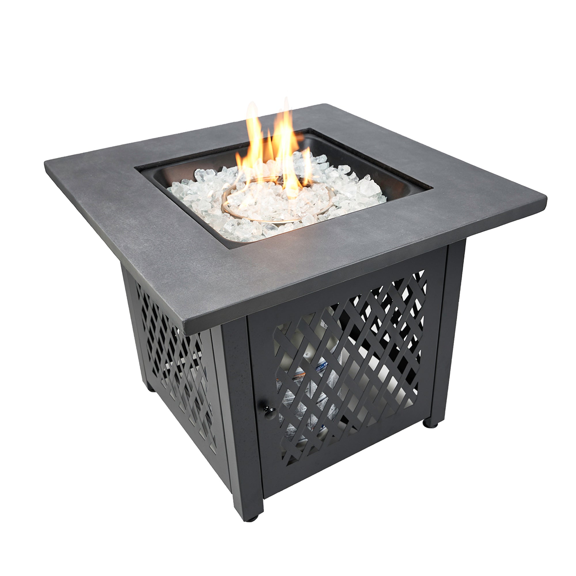 Endless Summer Charles 30 Inch Square Outdoor UV Printed LP Gas Fire Pit Table - Smart-nests