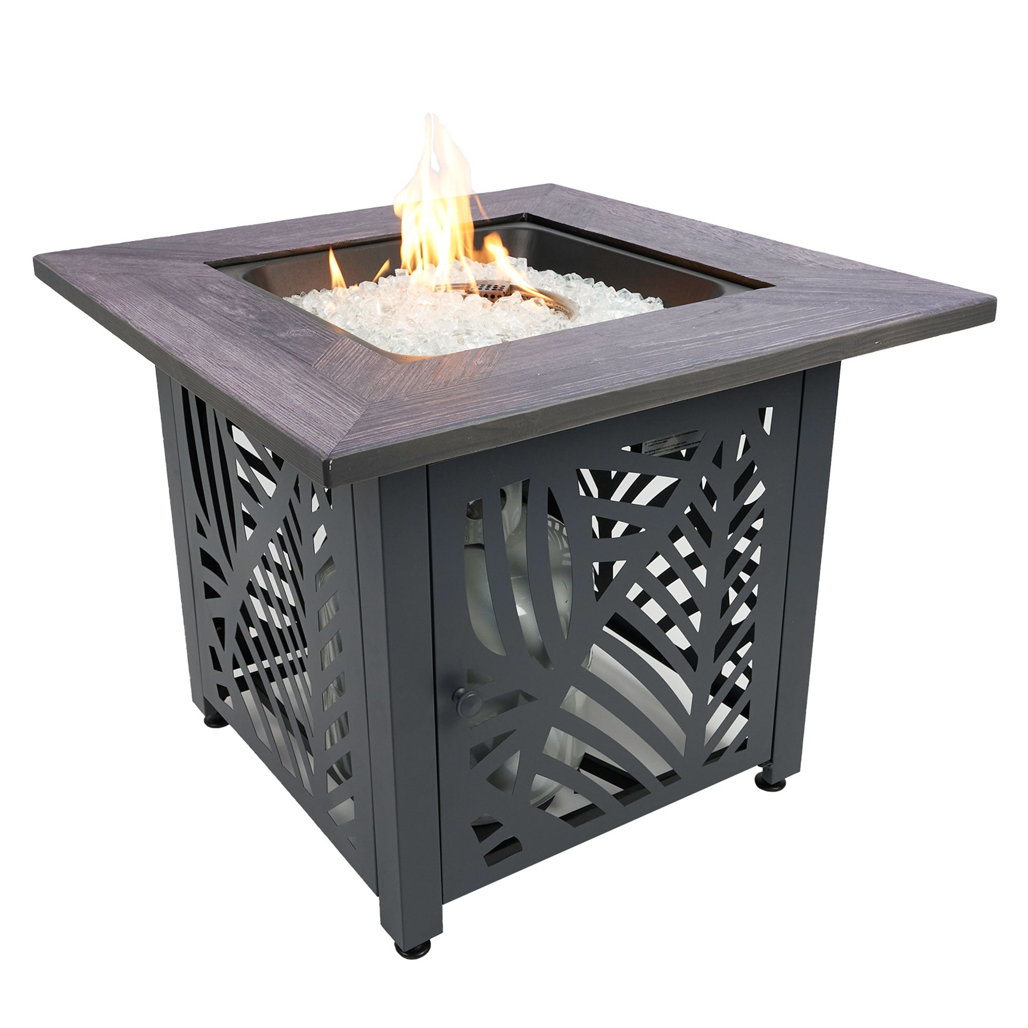 Endless Summer Lindsey 30 Inch Square Outdoor UV Printed LP Gas Fire Pit Table - Smart-nests