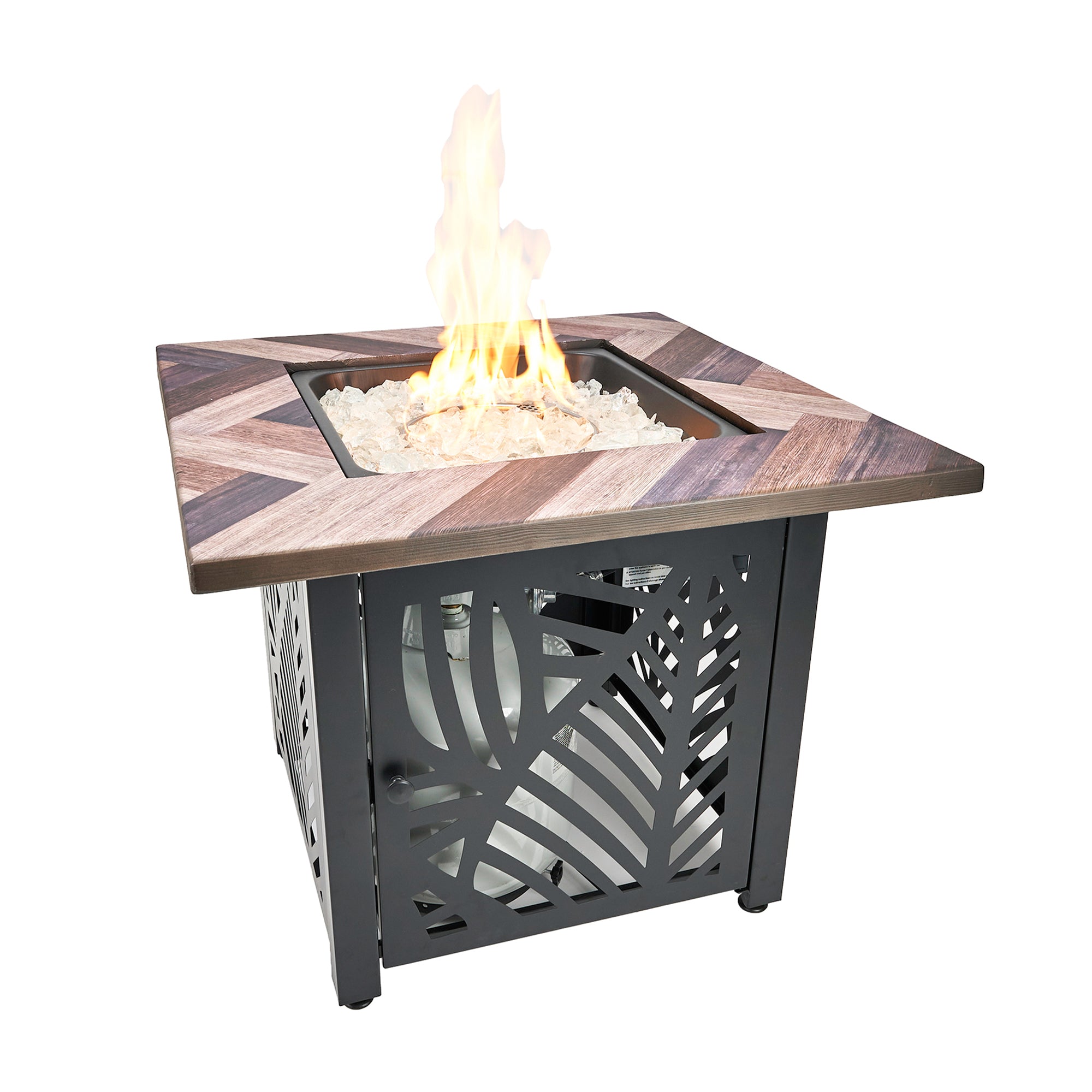 Endless Summer Darby 30 Inch Square Outdoor UV Printed LP Gas Fire Pit Table - Smart-nests