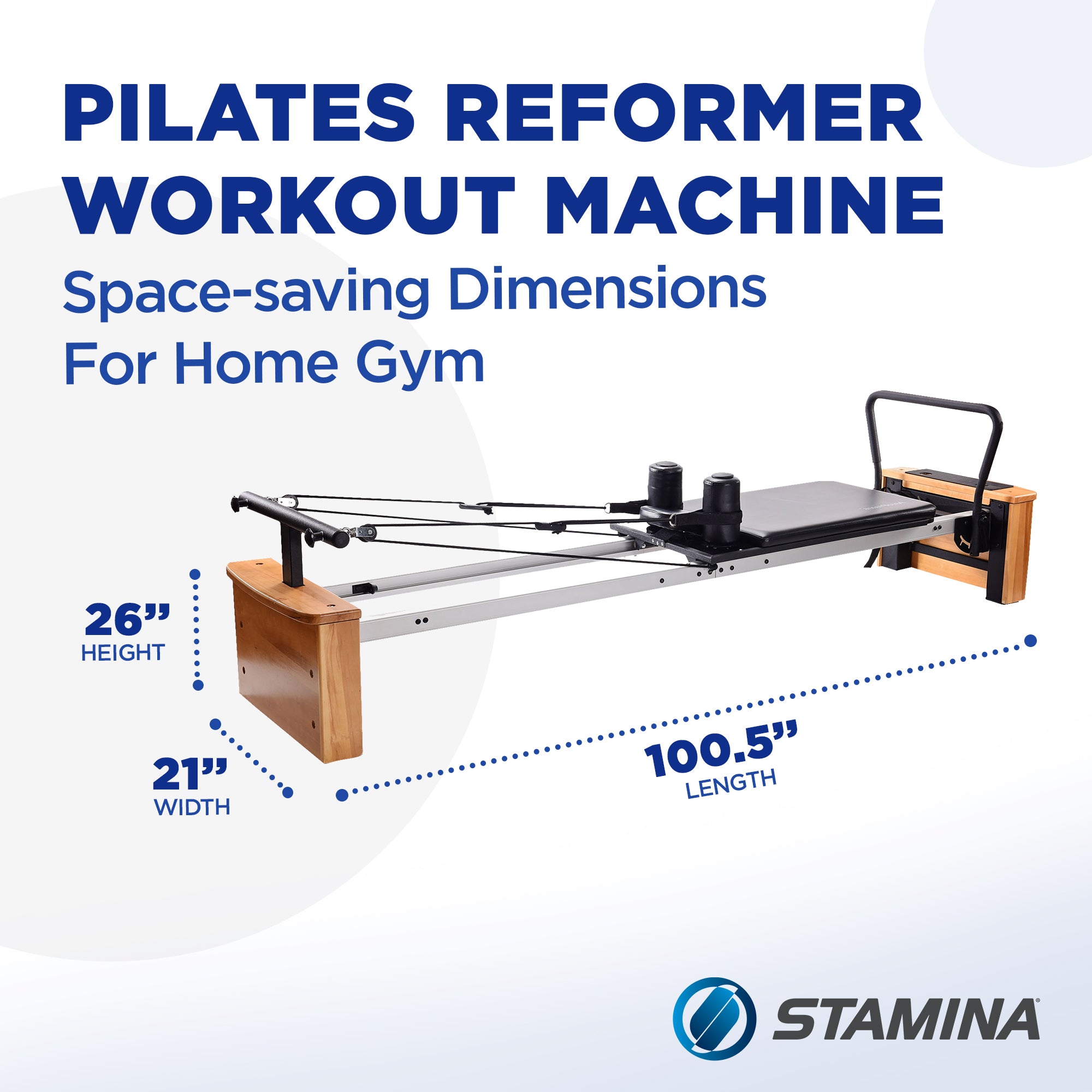Stamina Products AeroPilates Board Pro Reformer Body Resistance Workout System - Smart-nests