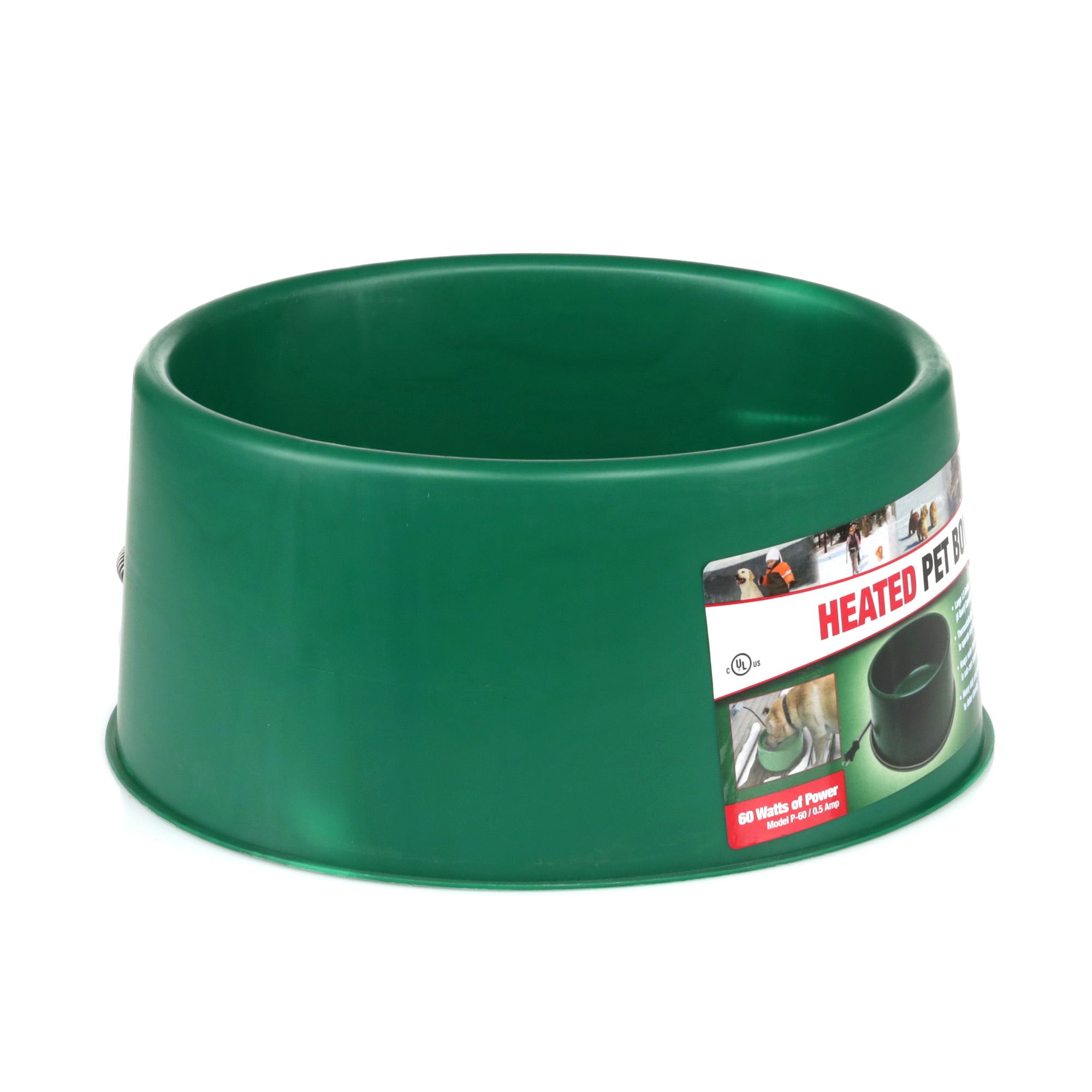 Farm Innovators P-60 1.5 Gallon Electric Heated Pet Water Bowl, 60 Watt, Green - Smart-nests