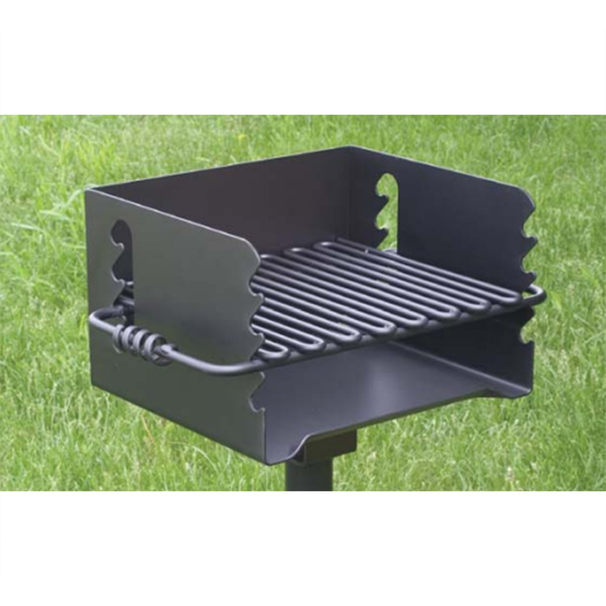Pilot Rock CBP-135 Park Style Outdoor Camping BBQ Charcoal Grill with Swivel - Smart-nests