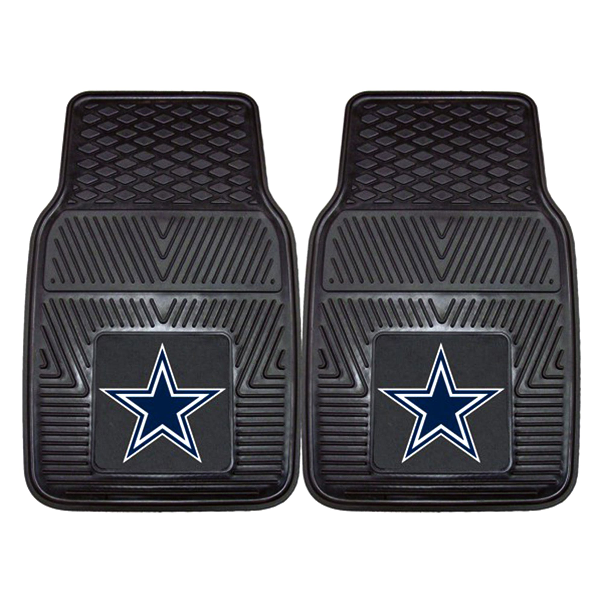 Fanmats 27 x 17 Inch Vinyl Front Car Floor Mat 2 Piece Set, NFL Dallas Cowboys - Smart-nests
