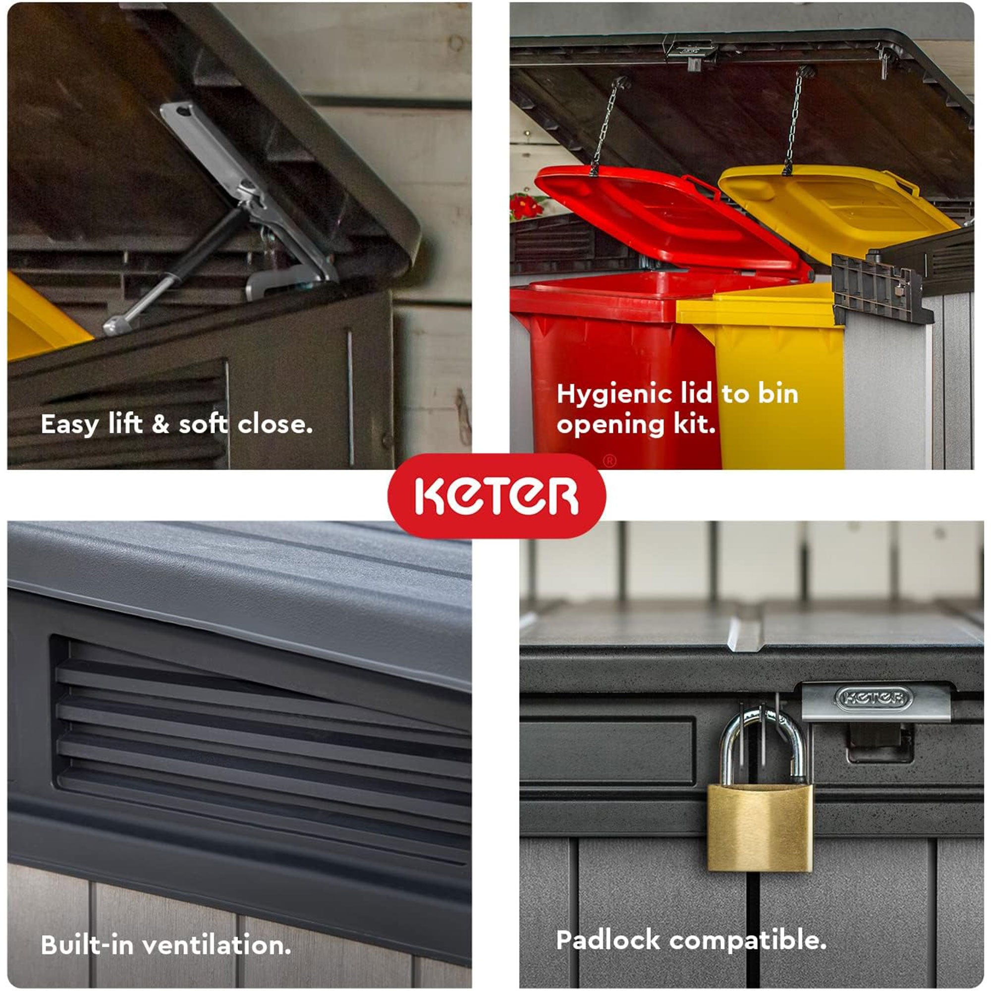Keter KET-237831 Elite Store Outdoor Storage Shed Patio Furniture for Tools - Smart-nests