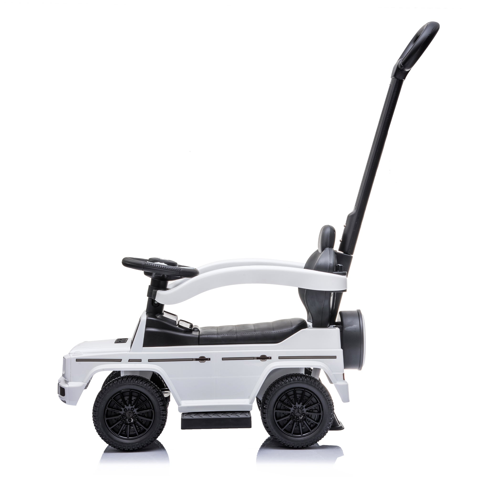 Best Ride On Cars Kids Outdoor Stroller Mercedes G-Wagon 3 in 1 Push Car, White - Smart-nests