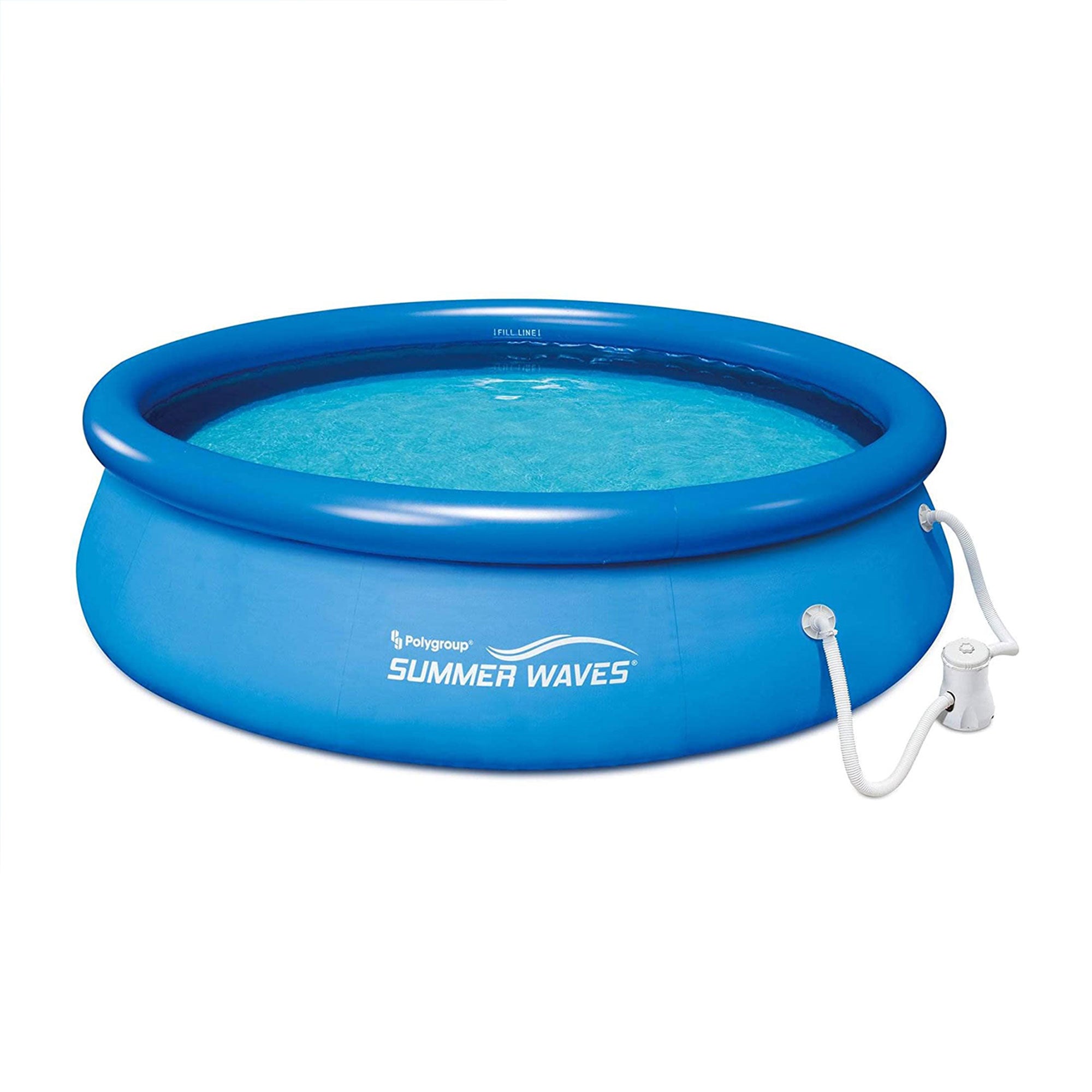 10 Feet by 30 Inch Above Ground Inflatable Swimming Pool w/ Pump (Open Box) - Smart-nests