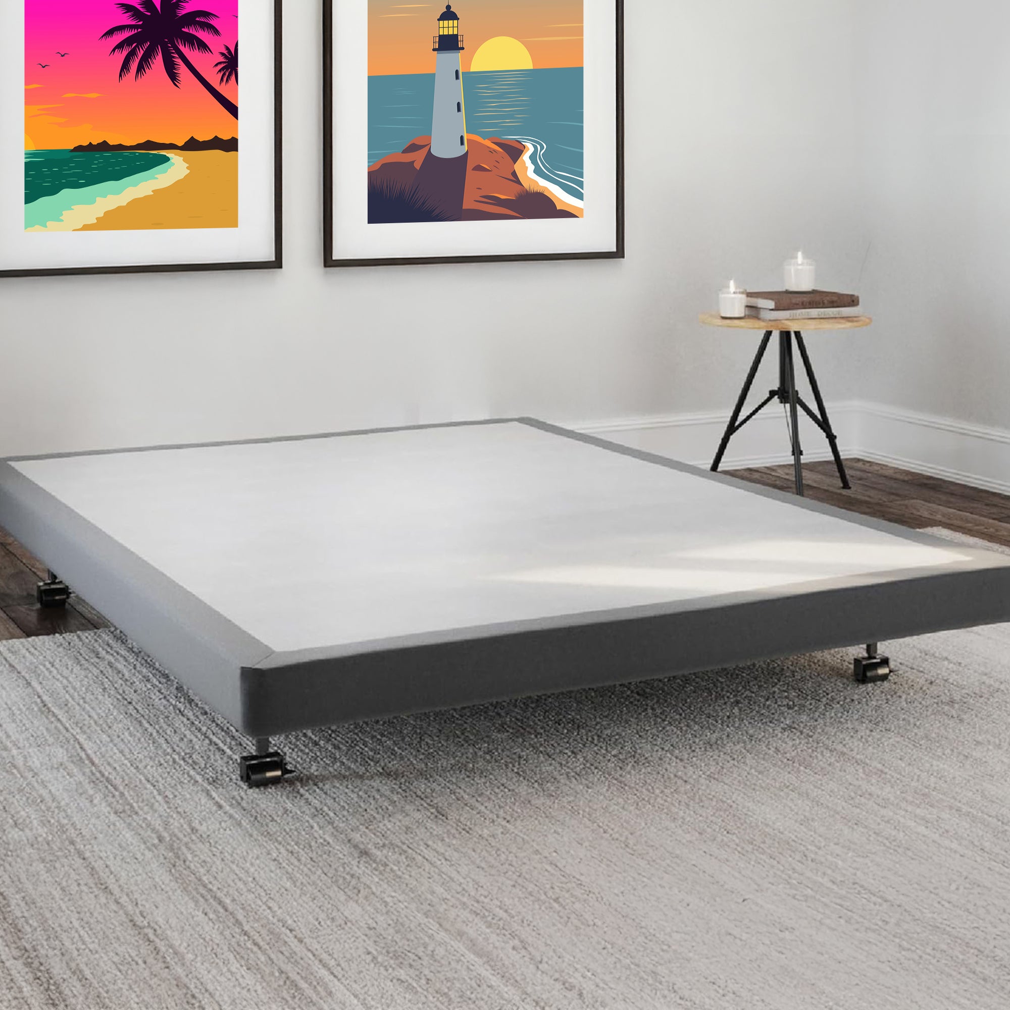 Hercules 4 Inch Low Profile Foundation Mattress Box Spring Replacement, King - Smart-nests