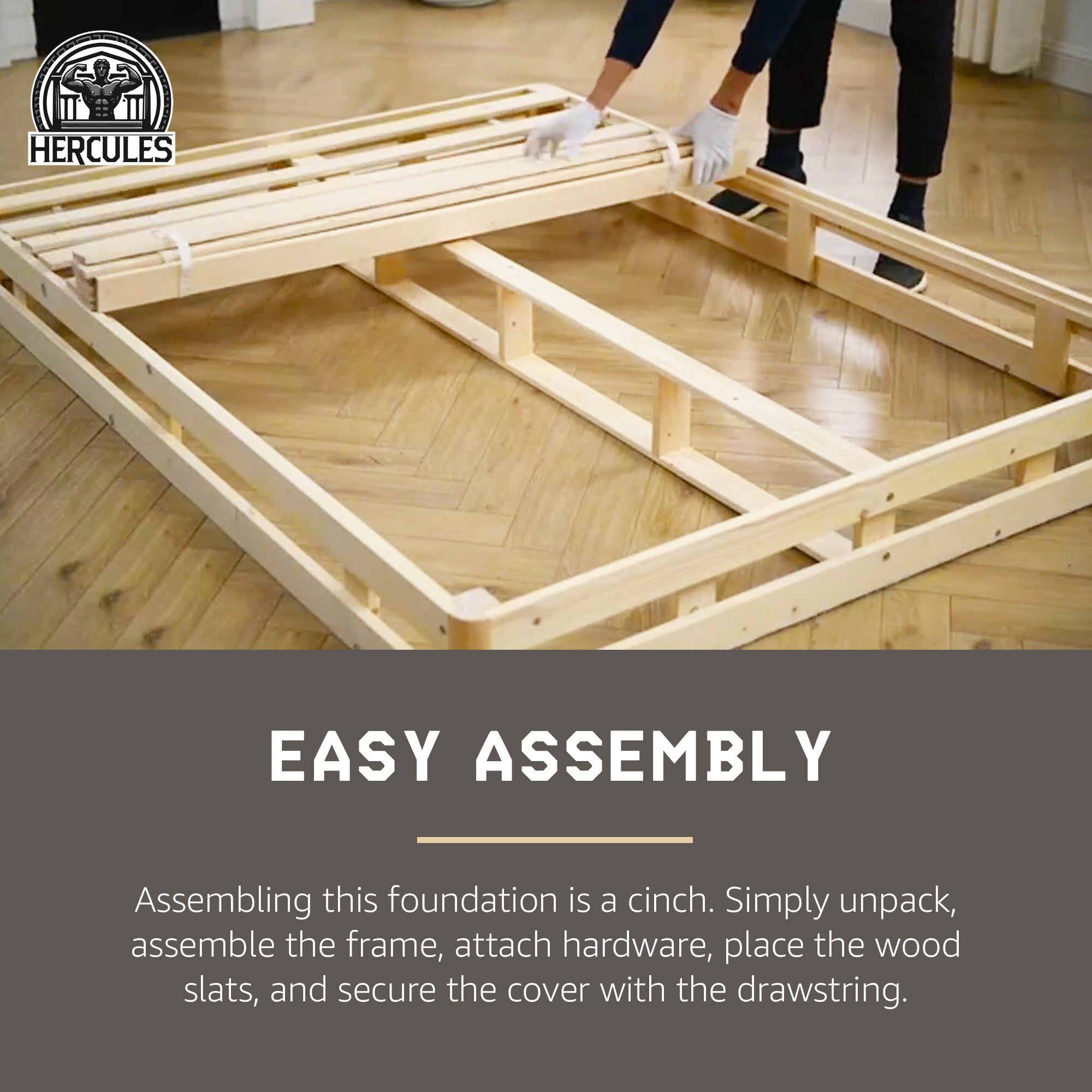 Hercules 8 Inch High Profile Instant Foundation Box Spring Replacement, Queen - Smart-nests
