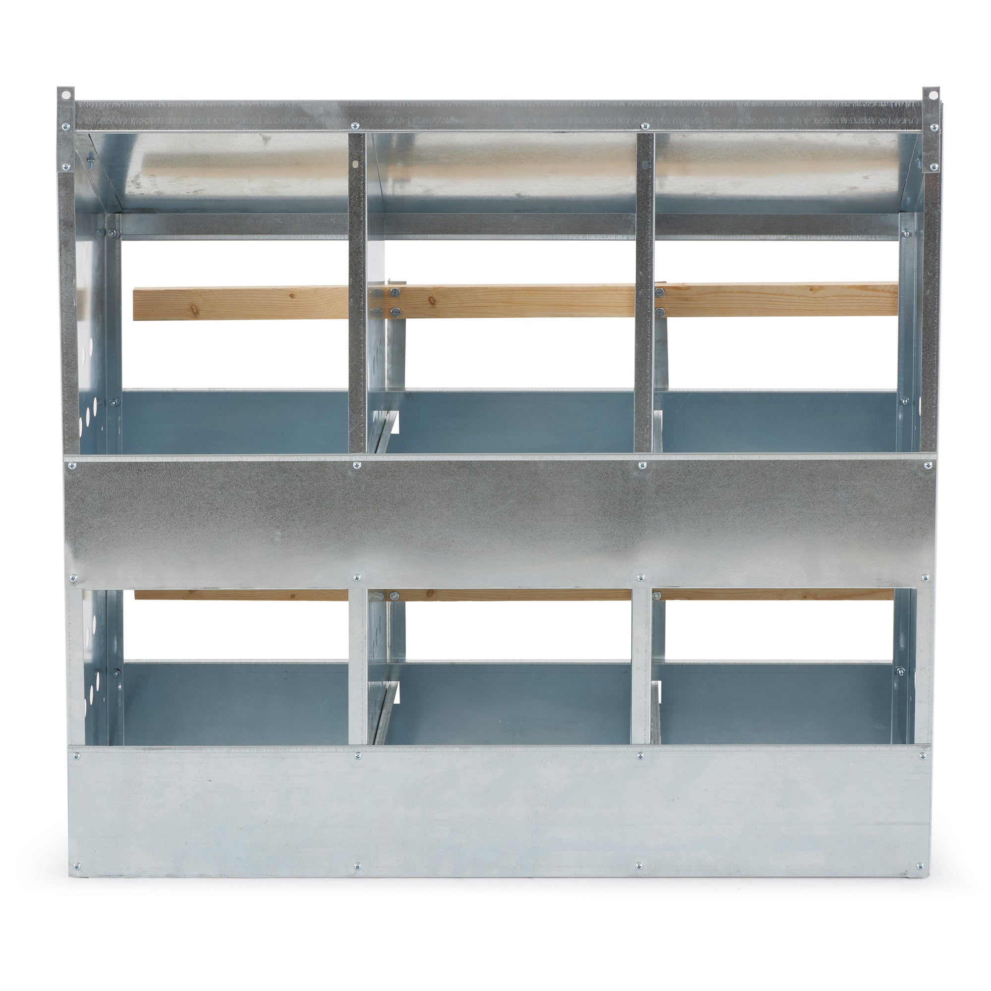 Brower 406B Galvanized Steel 6 Hole 30 Bird Poultry Nest Chicken Brooding Box - Smart-nests