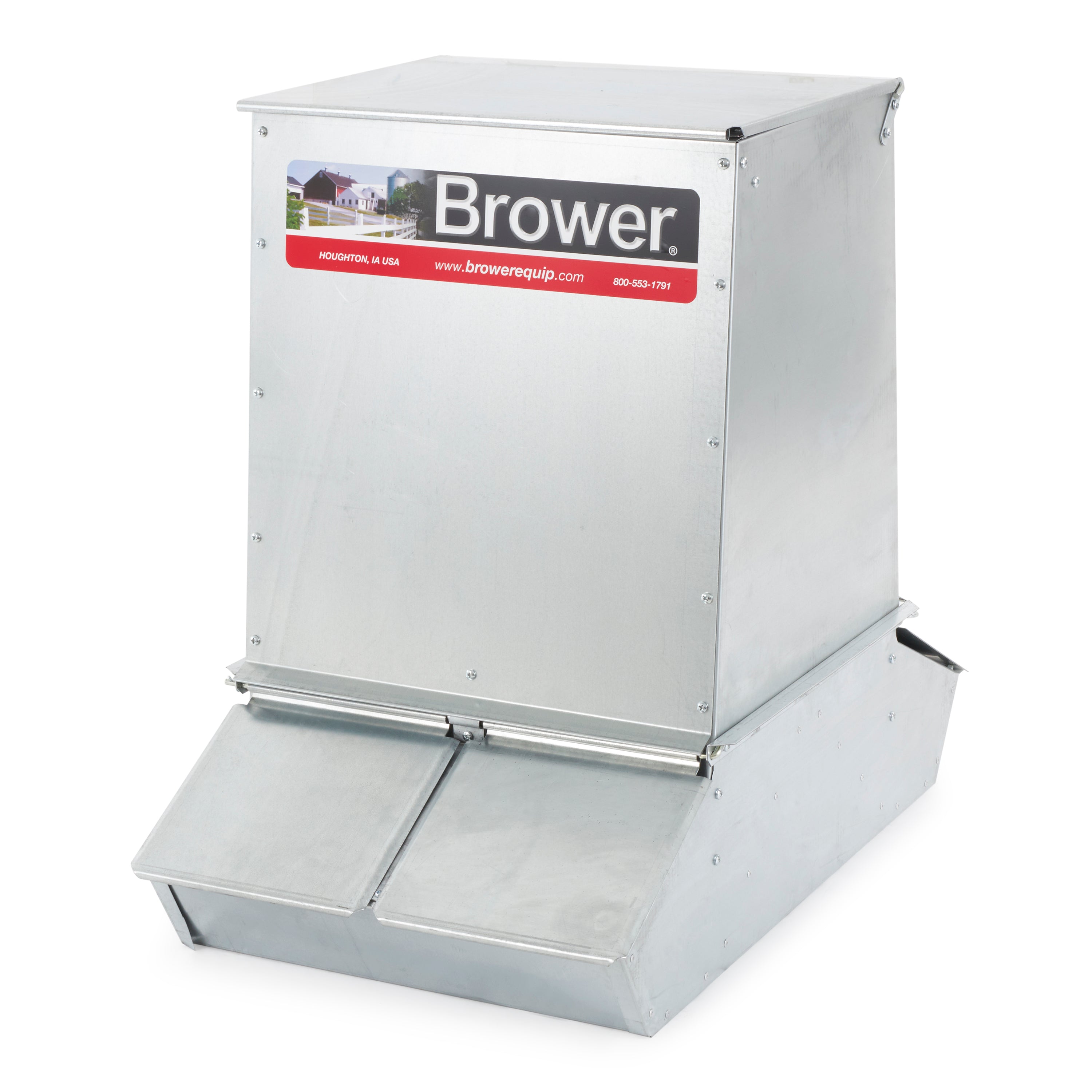 Brower SF74 Gro Fast 4 Door Hog Feeder for Livestock, 7 Bushels, Feeds 20 Hogs - Smart-nests