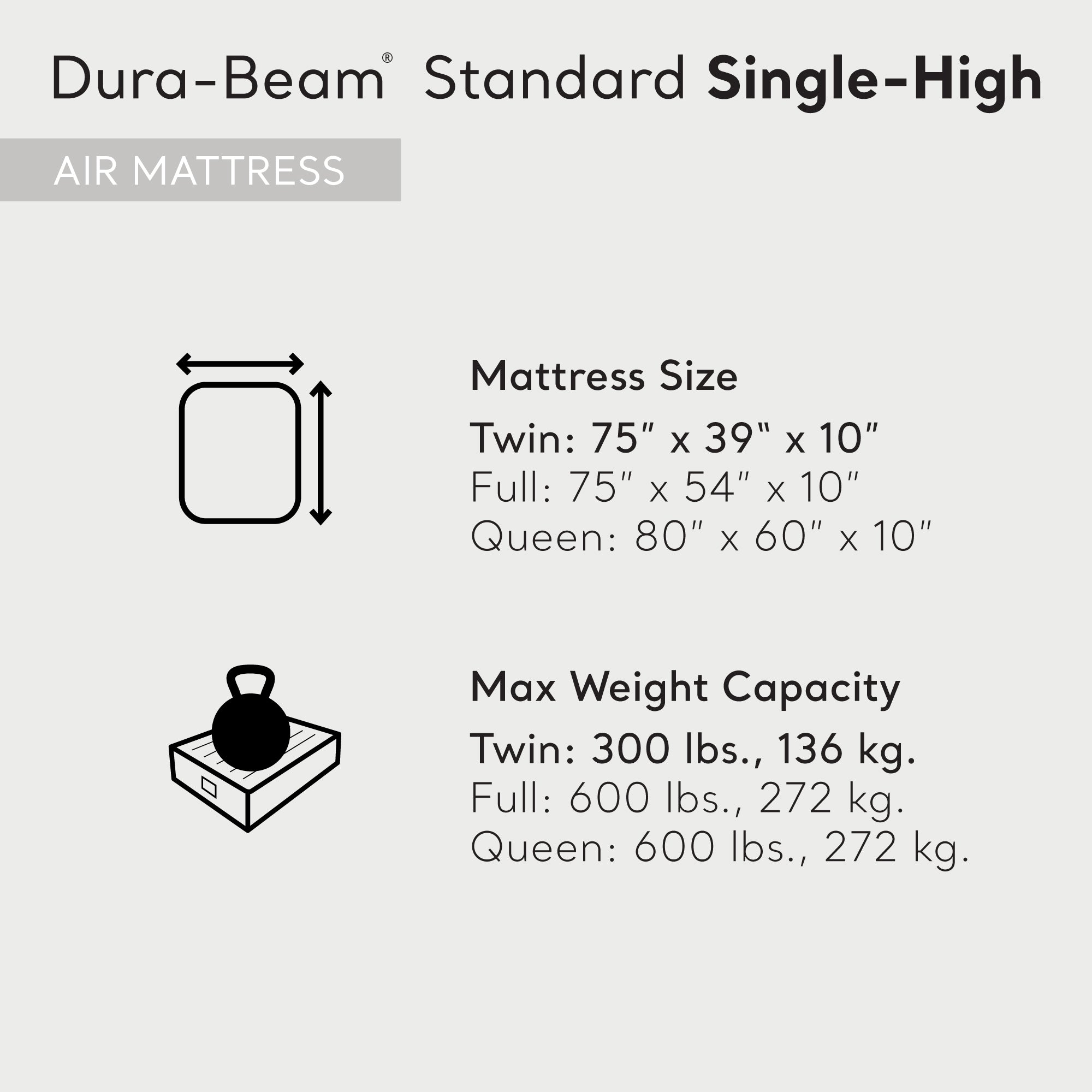 Intex 64101E Dura-Beam Standard Series Single Height Inflatable Airbed, Twin - Smart-nests