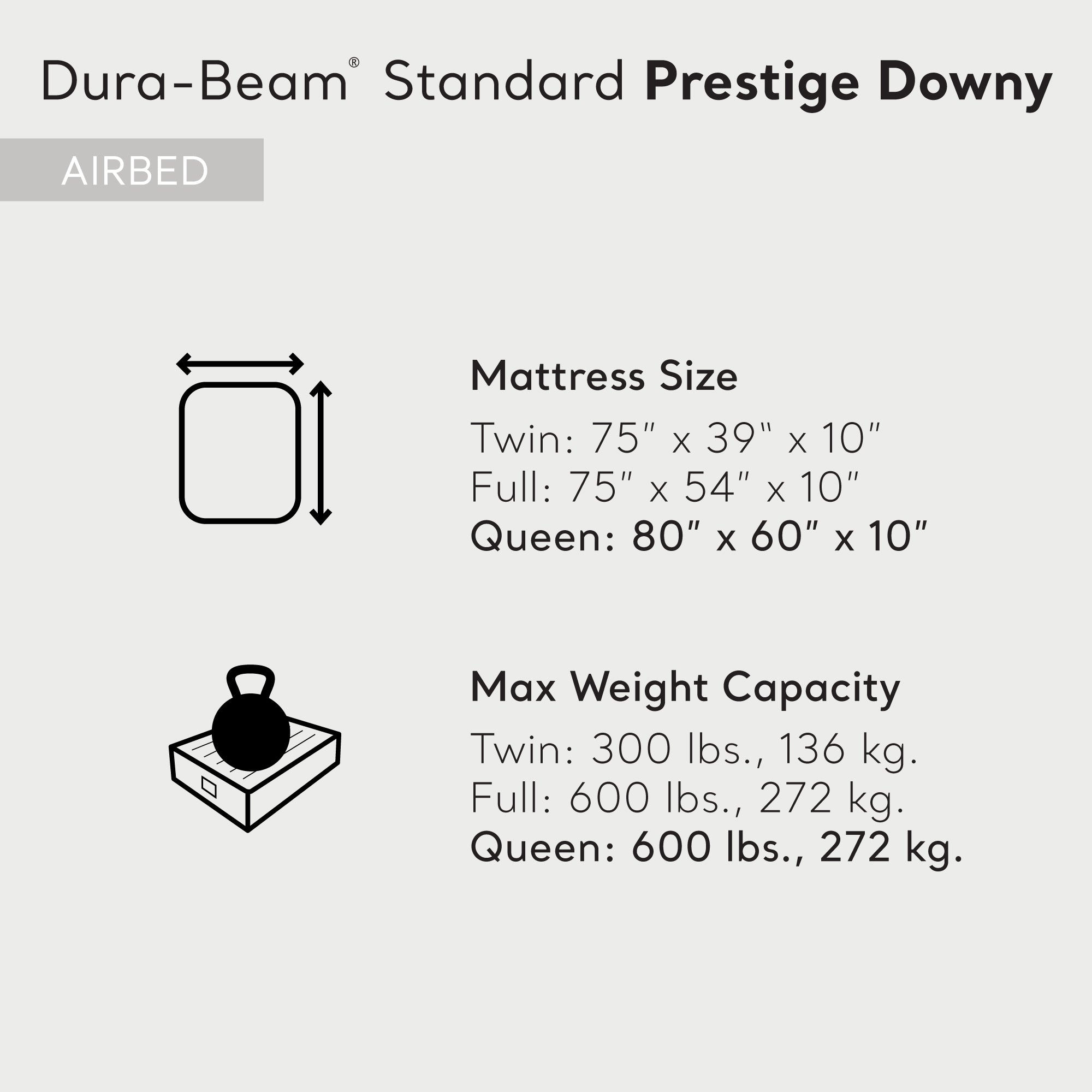 Intex 64109E Dura-Beam Standard Series Prestige Downy Inflatable Airbed, Queen - Smart-nests