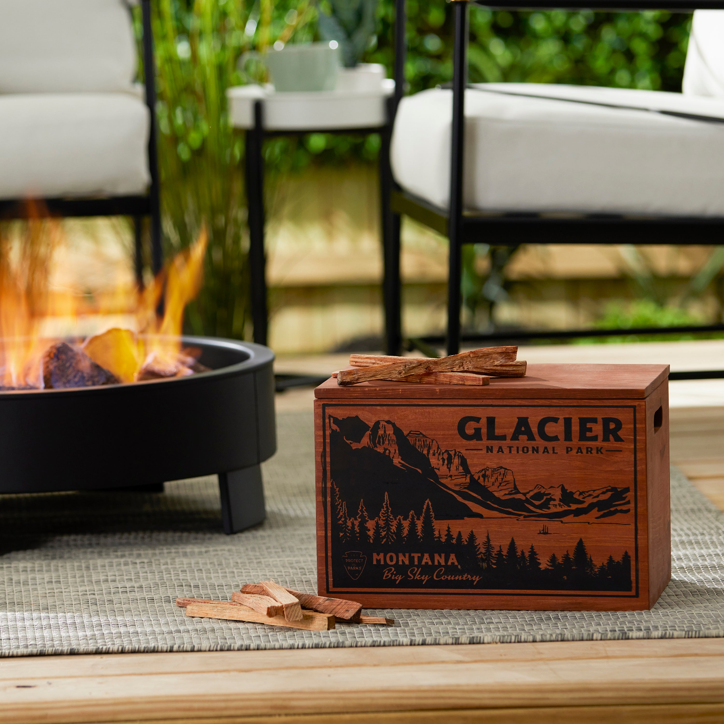 Better Wood Products Protect the Parks Series Fatwood Firestarter Crate, Glacier - Smart-nests