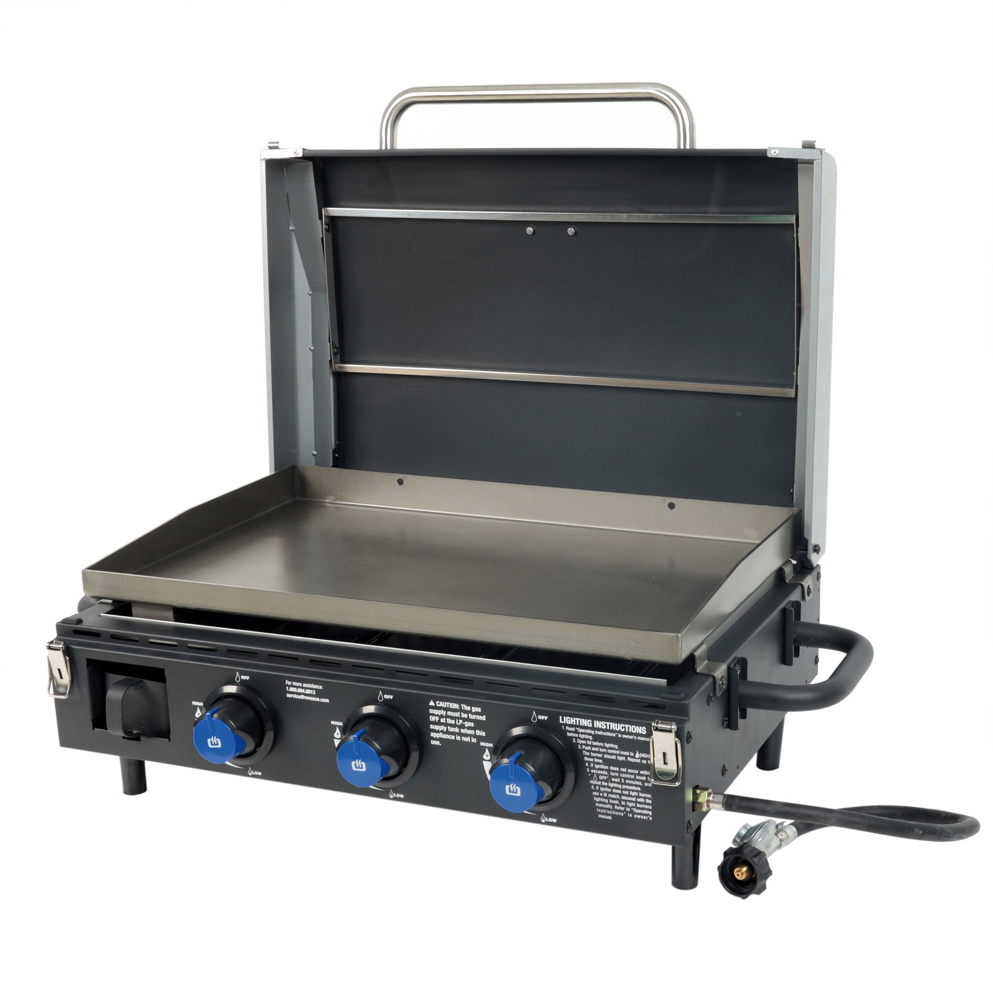 Razor 34.5" 3 Burner Portable Tabletop Griddle for Backyard Cooking and Camping - Smart-nests