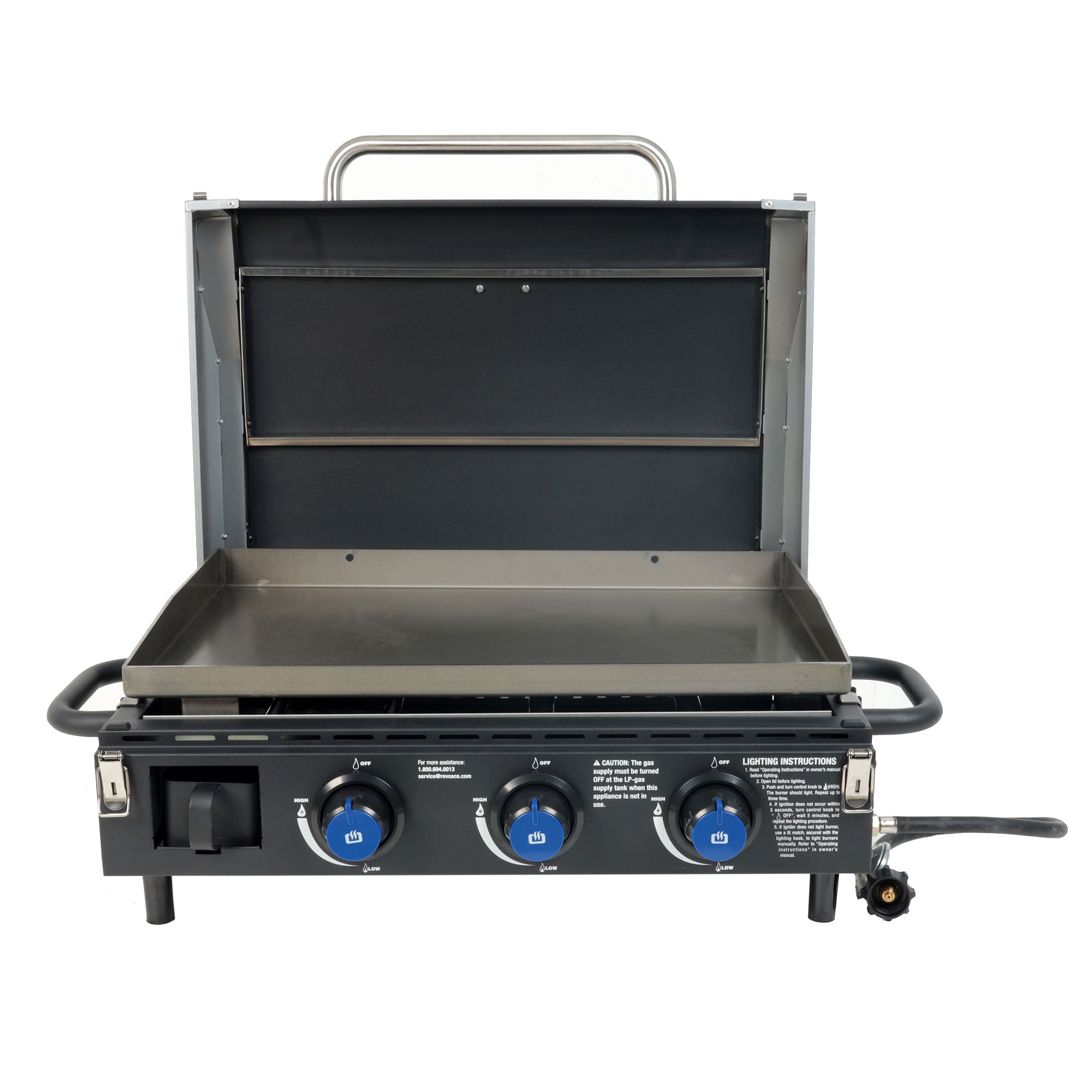 Razor 34.5" 3 Burner Portable Tabletop Griddle for Backyard Cooking and Camping - Smart-nests