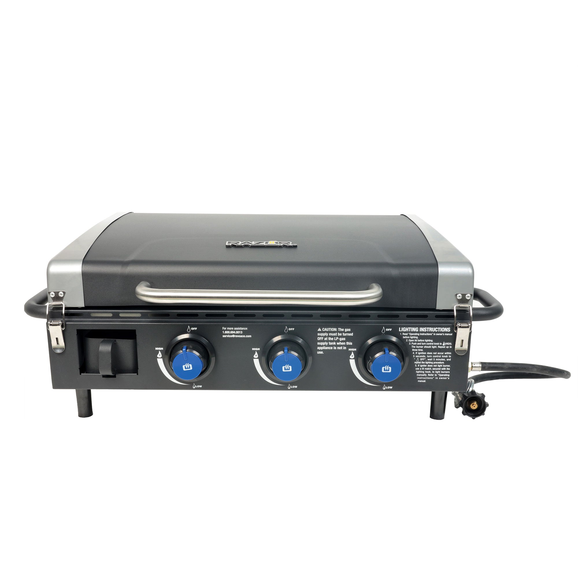Razor 34.5" 3 Burner Portable Tabletop Griddle for Backyard Cooking and Camping - Smart-nests