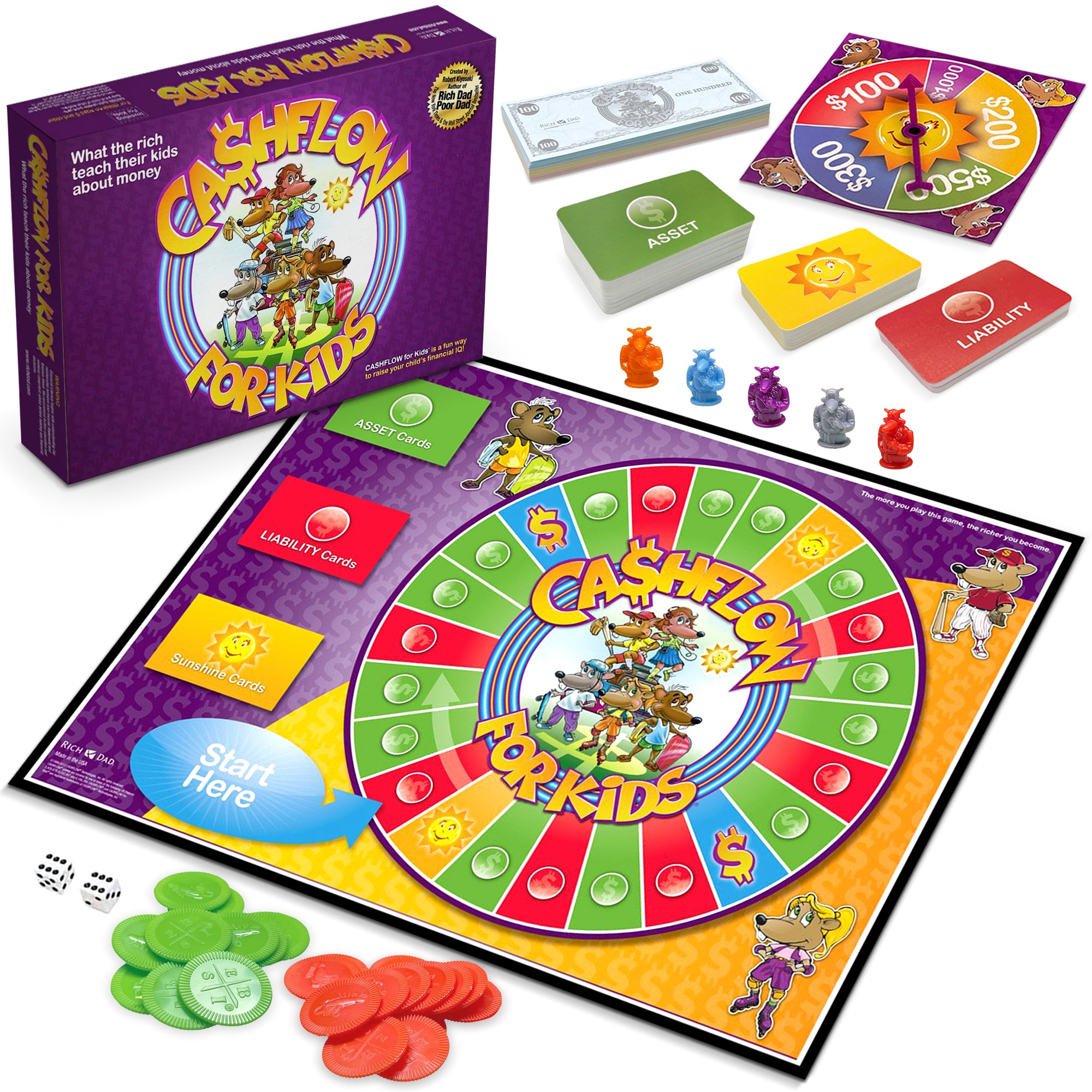 Rich Dad CASHFLOW for Kids, Educational Board Game for Ages 6 and UP - Smart-nests